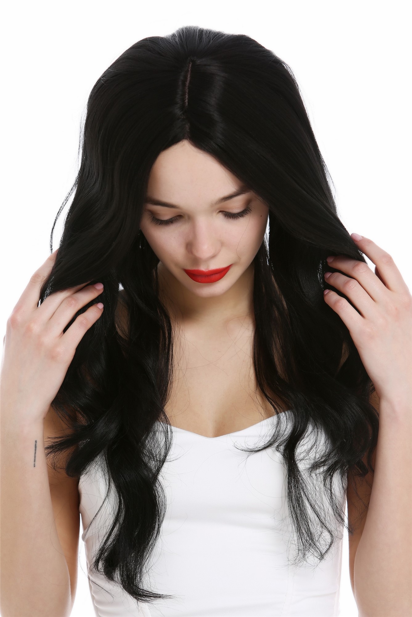 Quality Wigs, Ladies, velvet black, wavy, long