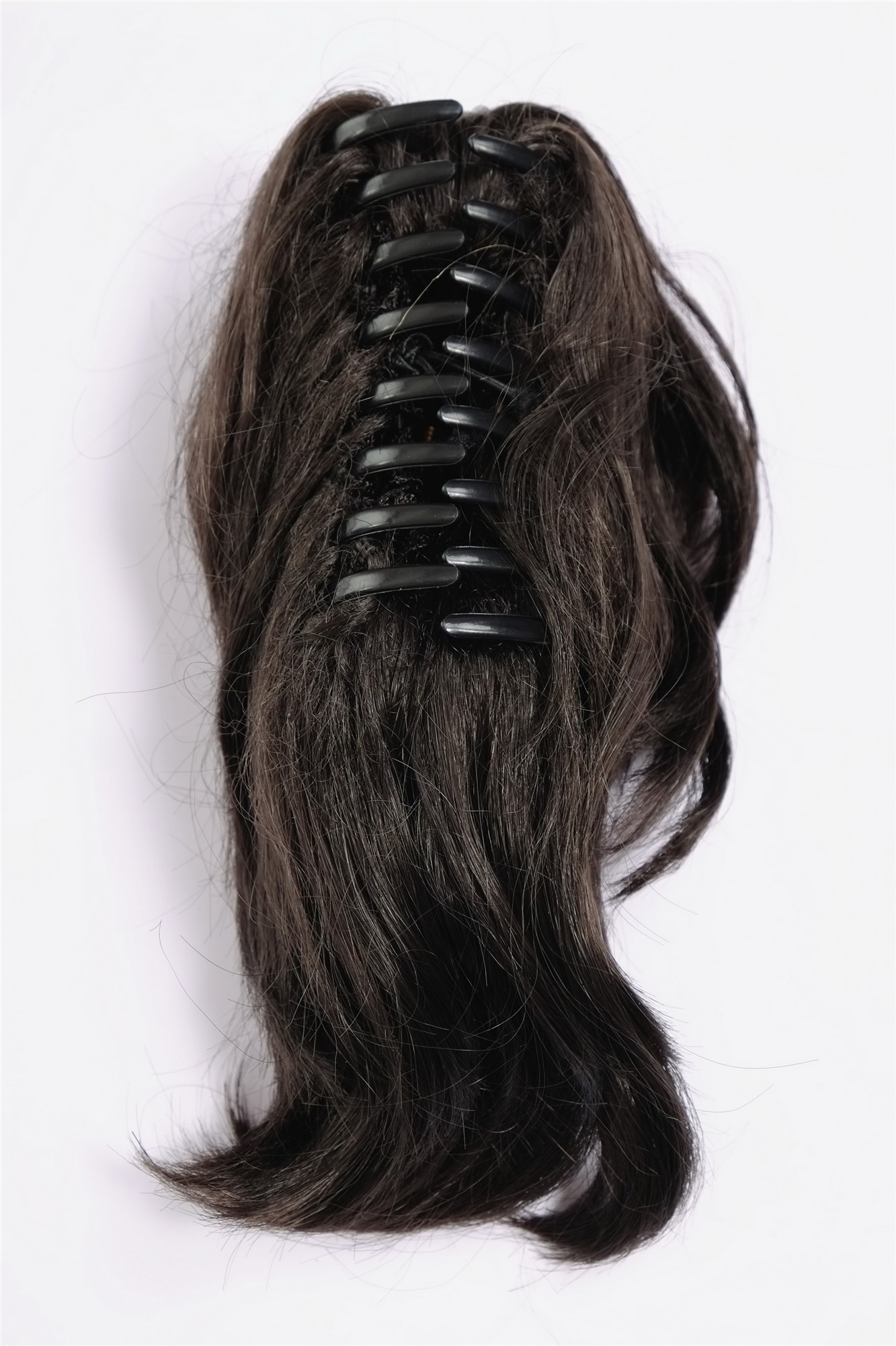 T6545-3 Ponytail Hairpiece extension short wild look dark brown 10", view 4, WIG ME UP: Your Perücken Online Shop Ponytails, dark brown, straight, short