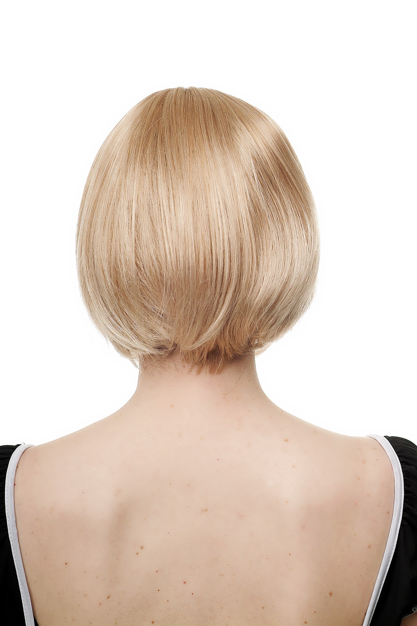 glatte Tressen-Perücke mit Kopfhaut-Imitat Blond kurze Haare für Damen