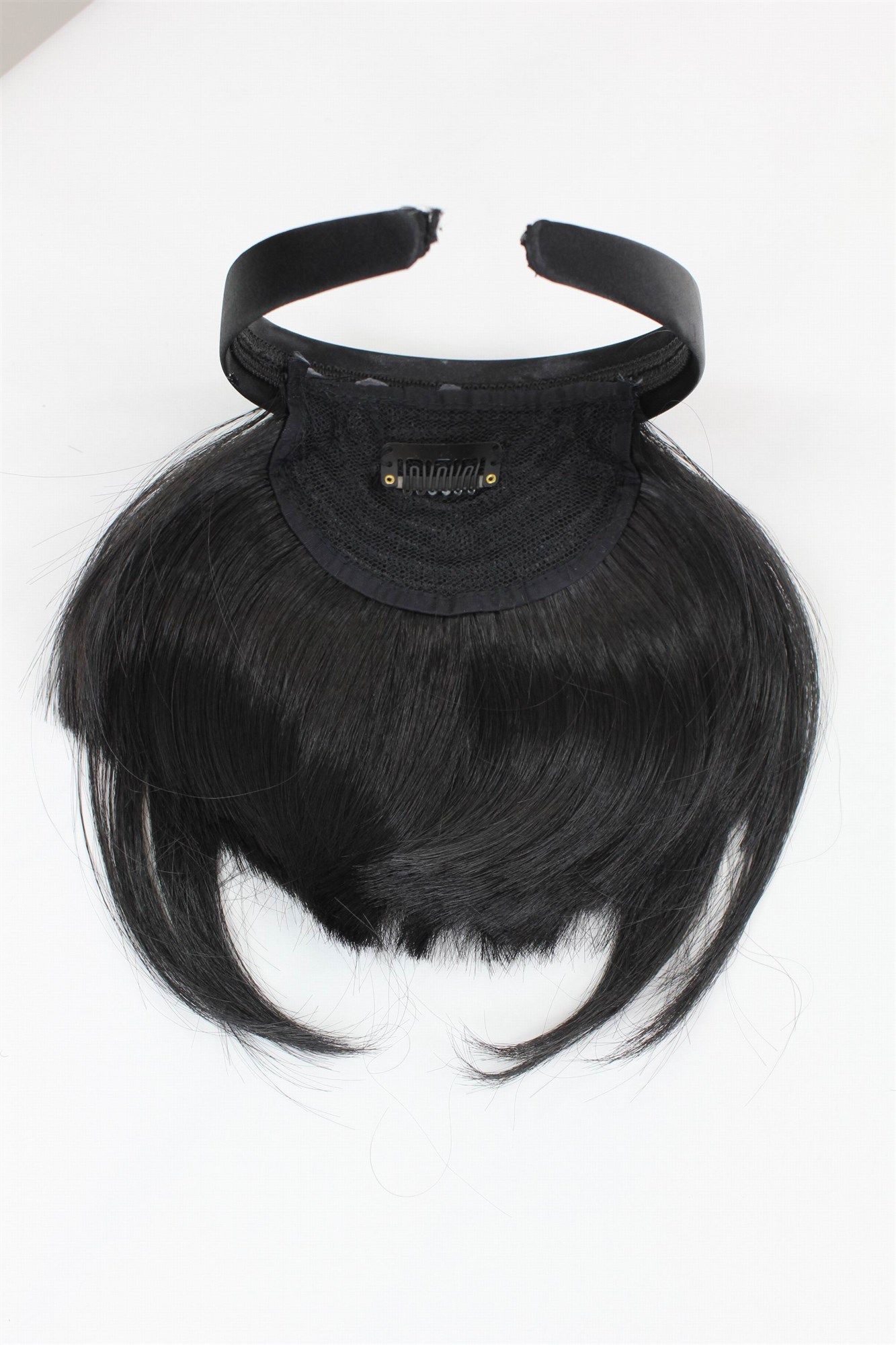 Clip-In Bang, velvet black, straight, short