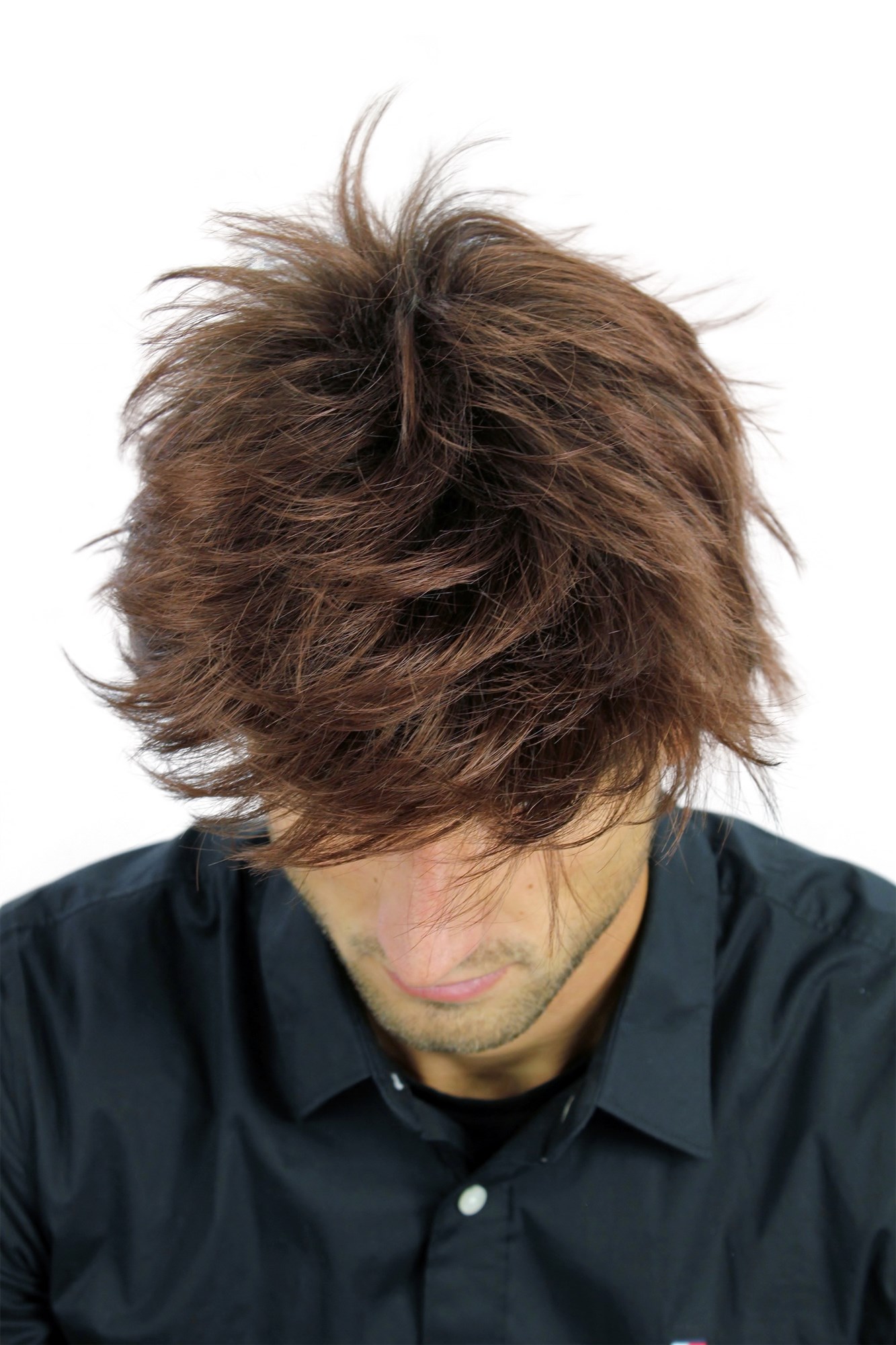 WL-2052A-4T33 Men Gents  Wig short wild youthful mahogany brown mix, view 5, WIG ME UP: Your Perücken Online Shop Quality Wigs, Men, chestnut, wavy, short