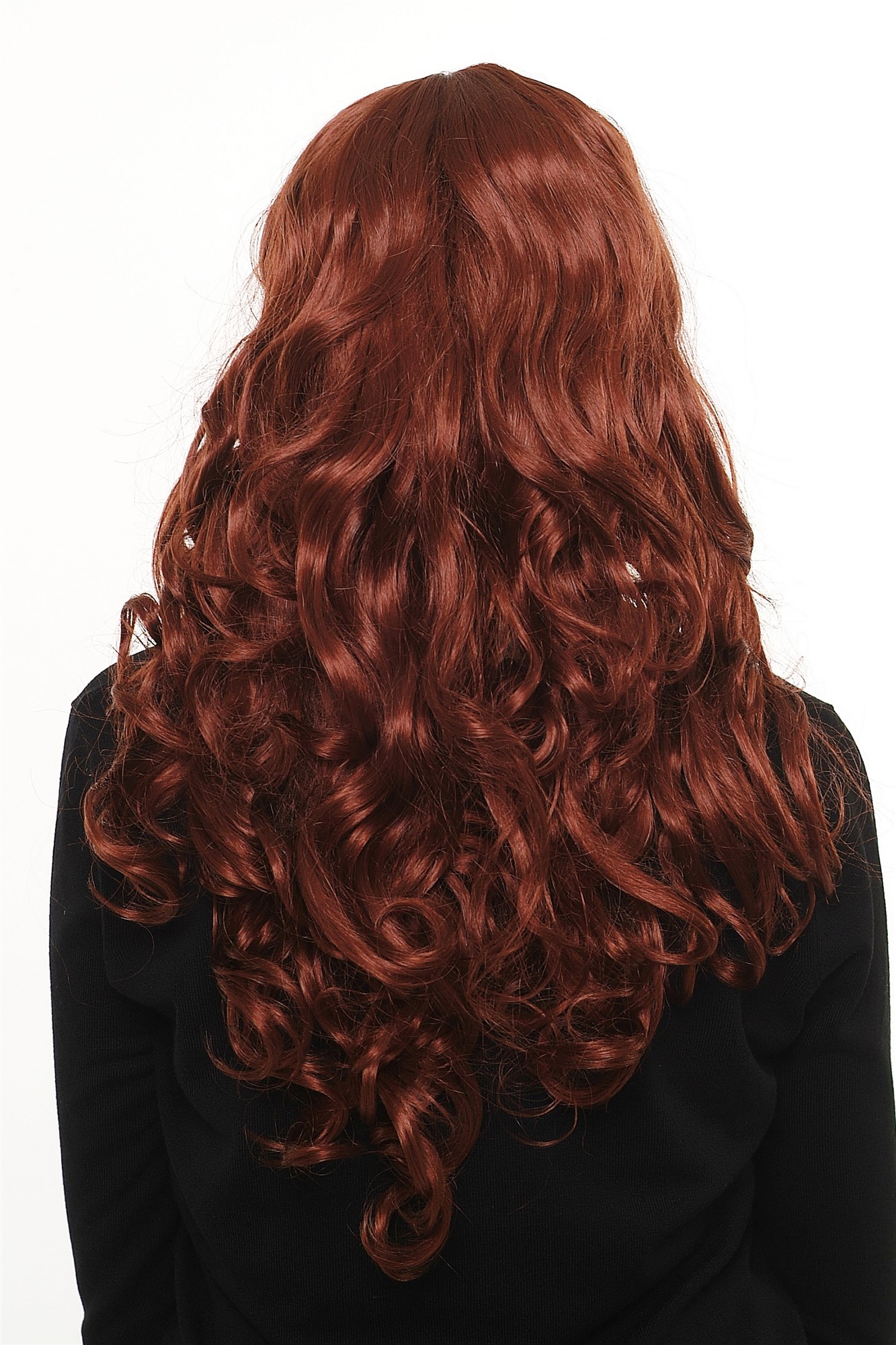 Lady wig sexy wild fringe bangs dark red urls volume Jezebel She-Devil 3404, view 3, WIG ME UP: Your Perücken Online Shop Quality Wigs, Ladies, copper, wavy, long