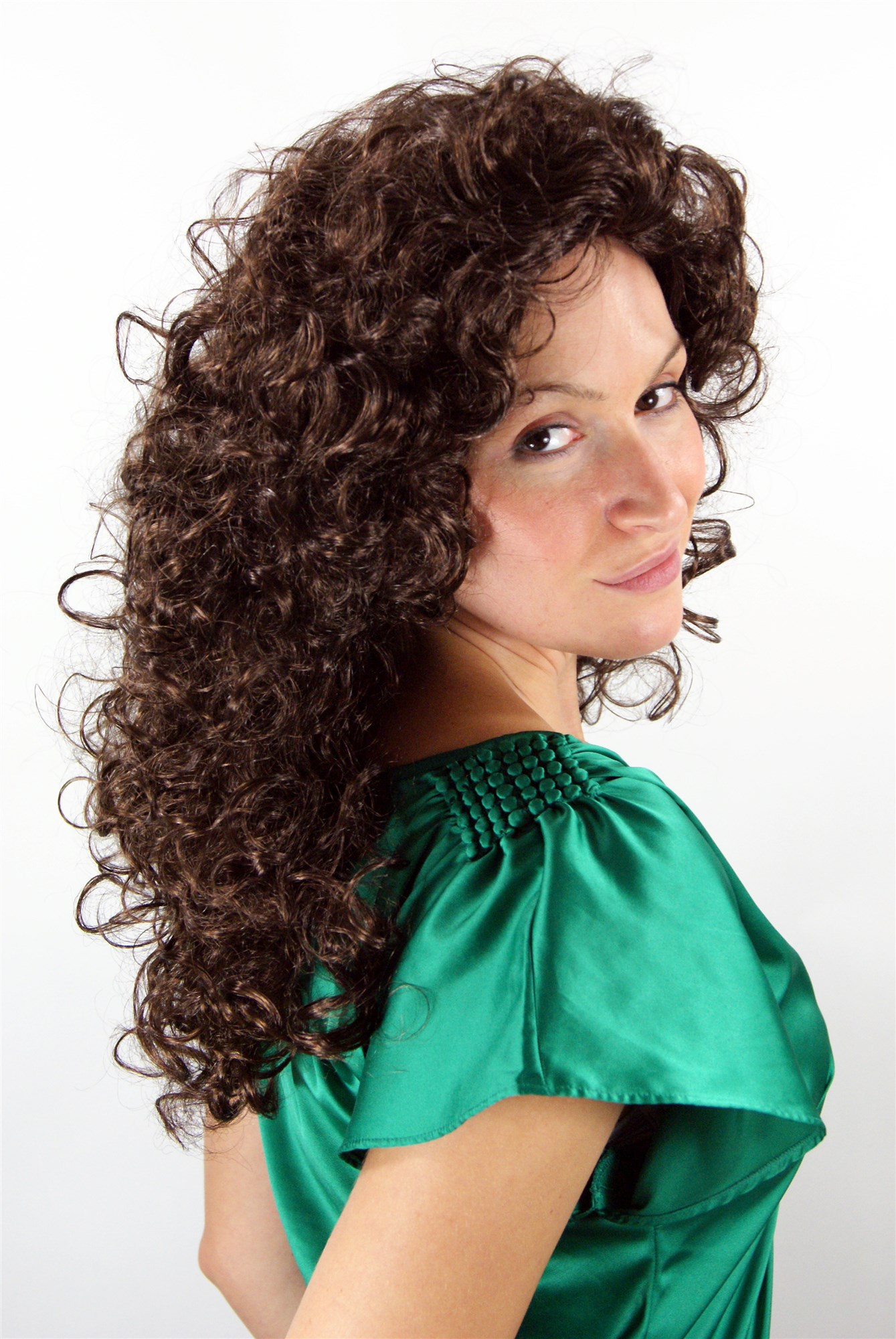 Party/Fancy Dress WIG seductive Vamp CARIBBEAN LATIN style very curly kinky AMAZING VOLUME BROWN, view 2, WIG ME UP: Your Perücken Online Shop Party Wig, Ladies, Brown, curled, long