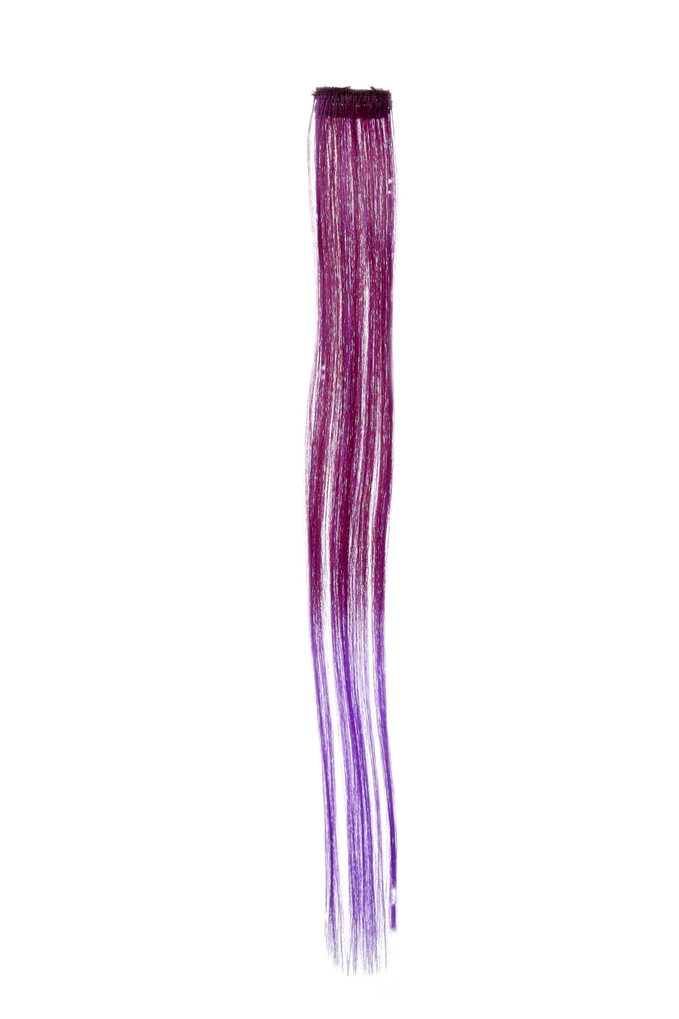 1 Clip-In Extension Strähne glatt 45 cm Ombre Lila YZF-P1S18P-T2315TT3533, Vorderansicht, WIG ME UP: Ihr Perücken Online Shop glatte Extensions Auberginerot-Neonviolett-Mix 45 cm lang