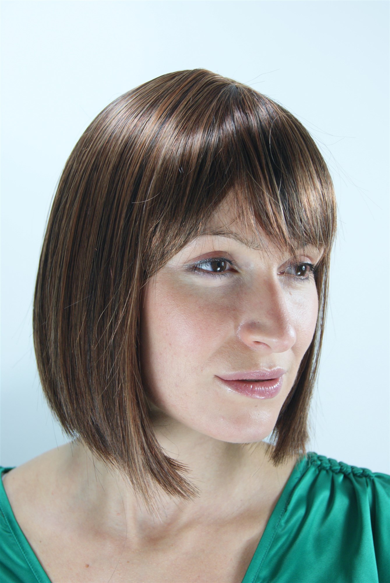 Lady women wig classic Bob Longbob bangs fringe straight short mixed brown 2212, view 3, WIG ME UP: Your Perücken Online Shop Quality Wigs, Ladies, brown mix, straight, short