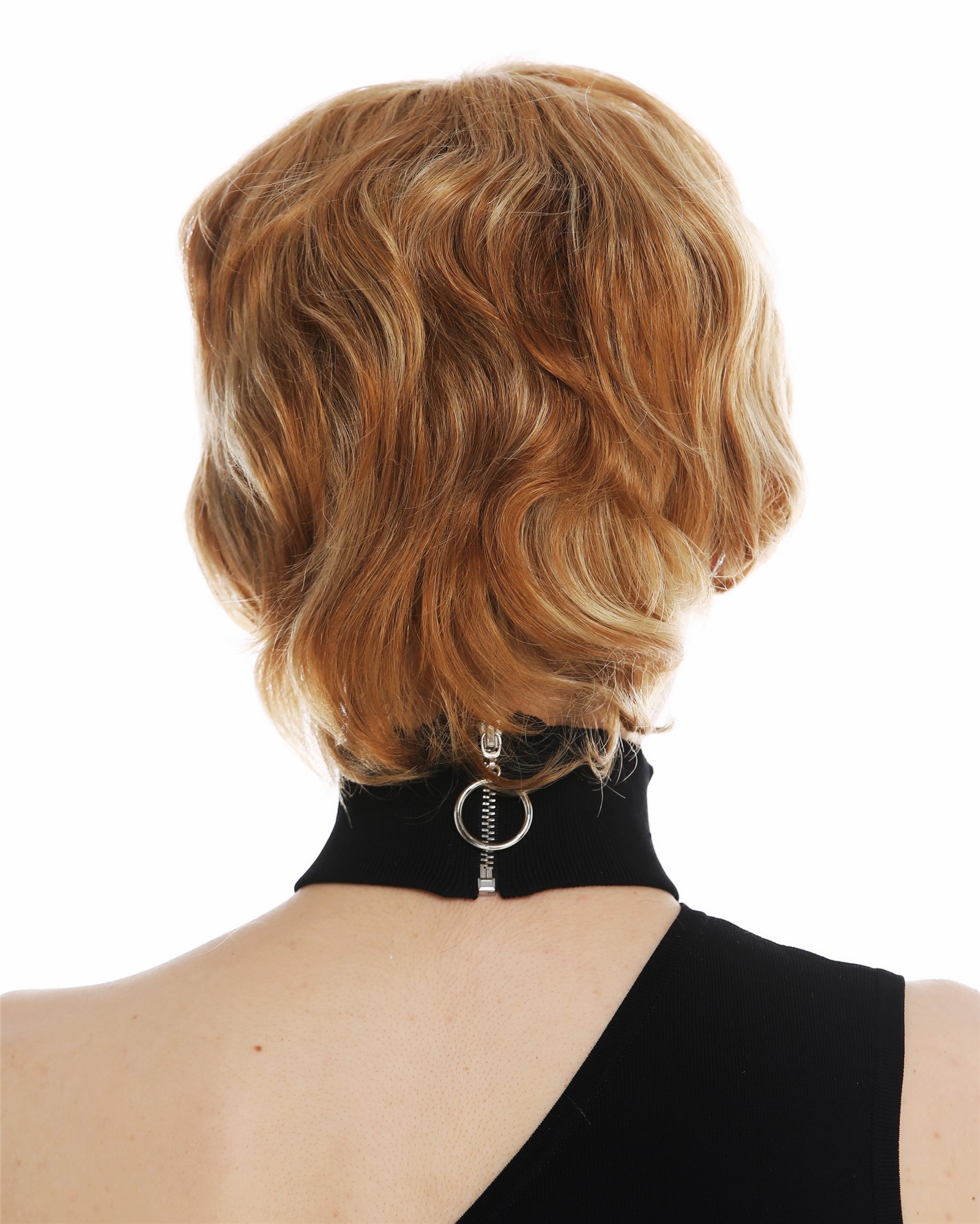 hochwertige Qualitätsperücken, Perücke Echthaar Shaggy Bob Blond Mix gesträhnt B-HH-13-SM-27H24BH613, Ansicht 6, WIG ME UP: Ihr Perücken Online Shop wellige Tressen-Perücke Echthaar Blond-Mix kurze Haare für Unisex