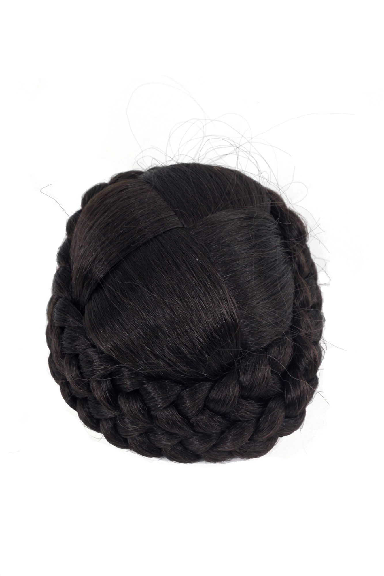 Hair Bun, Brown, Braided, short