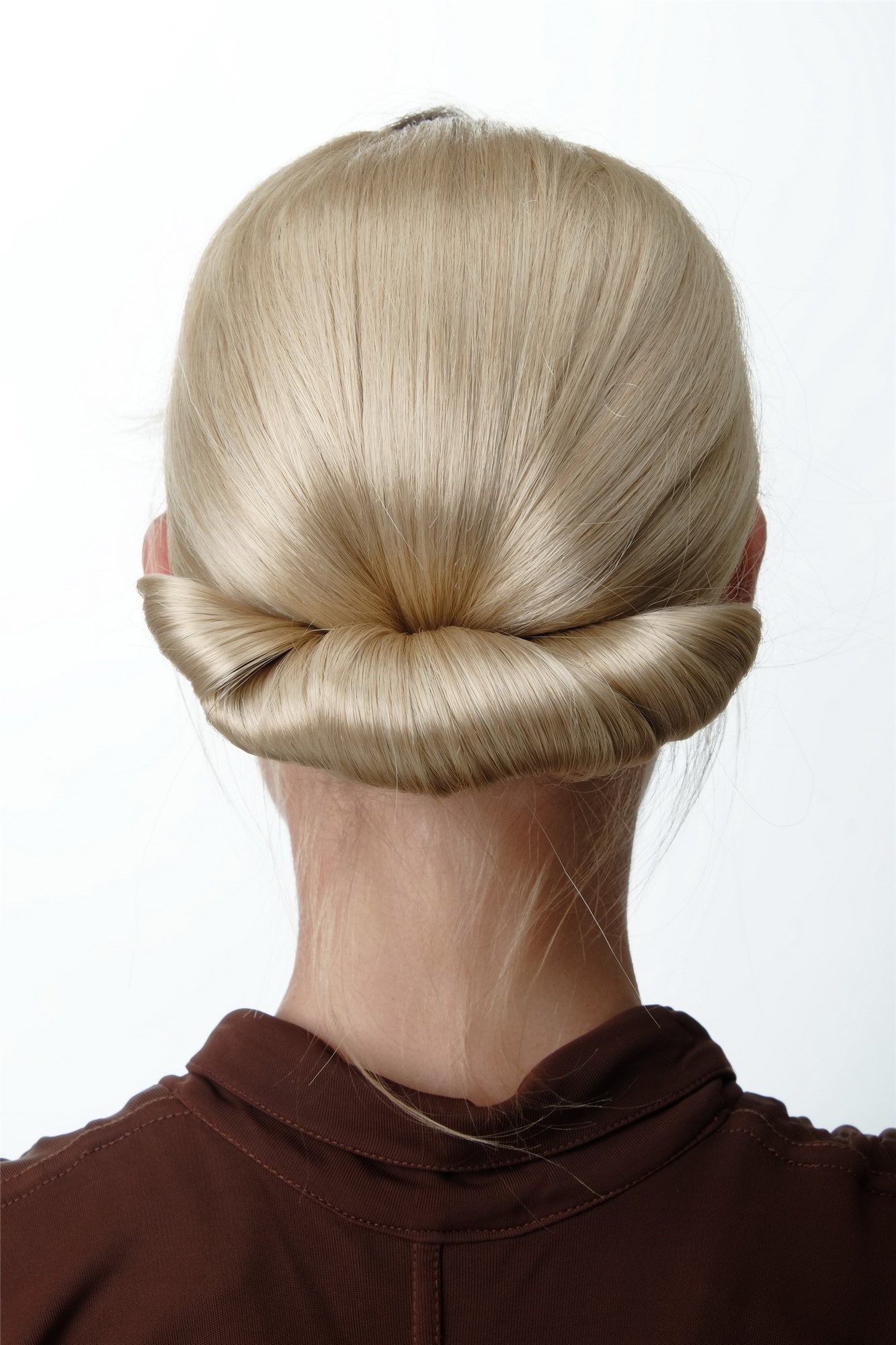 Haarknoten Dutt breit Dame Blond N792-26, Vorderansicht, WIG ME UP: Ihr Perücken Online Shop glatter Dutt Haarteil helles Goldblond