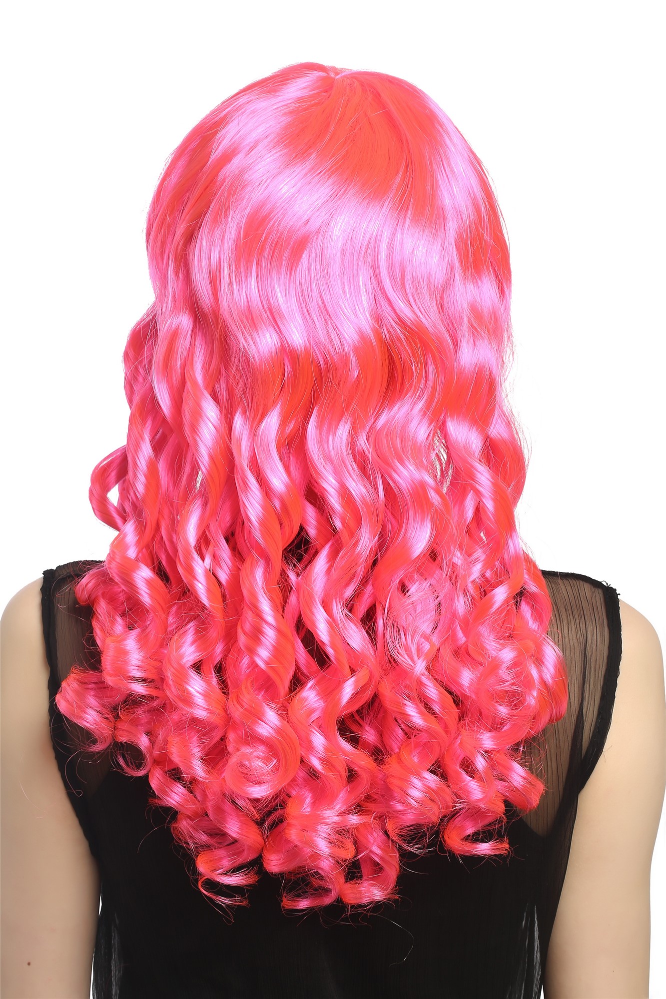 Party Wig, Ladies, Pink, curled, long