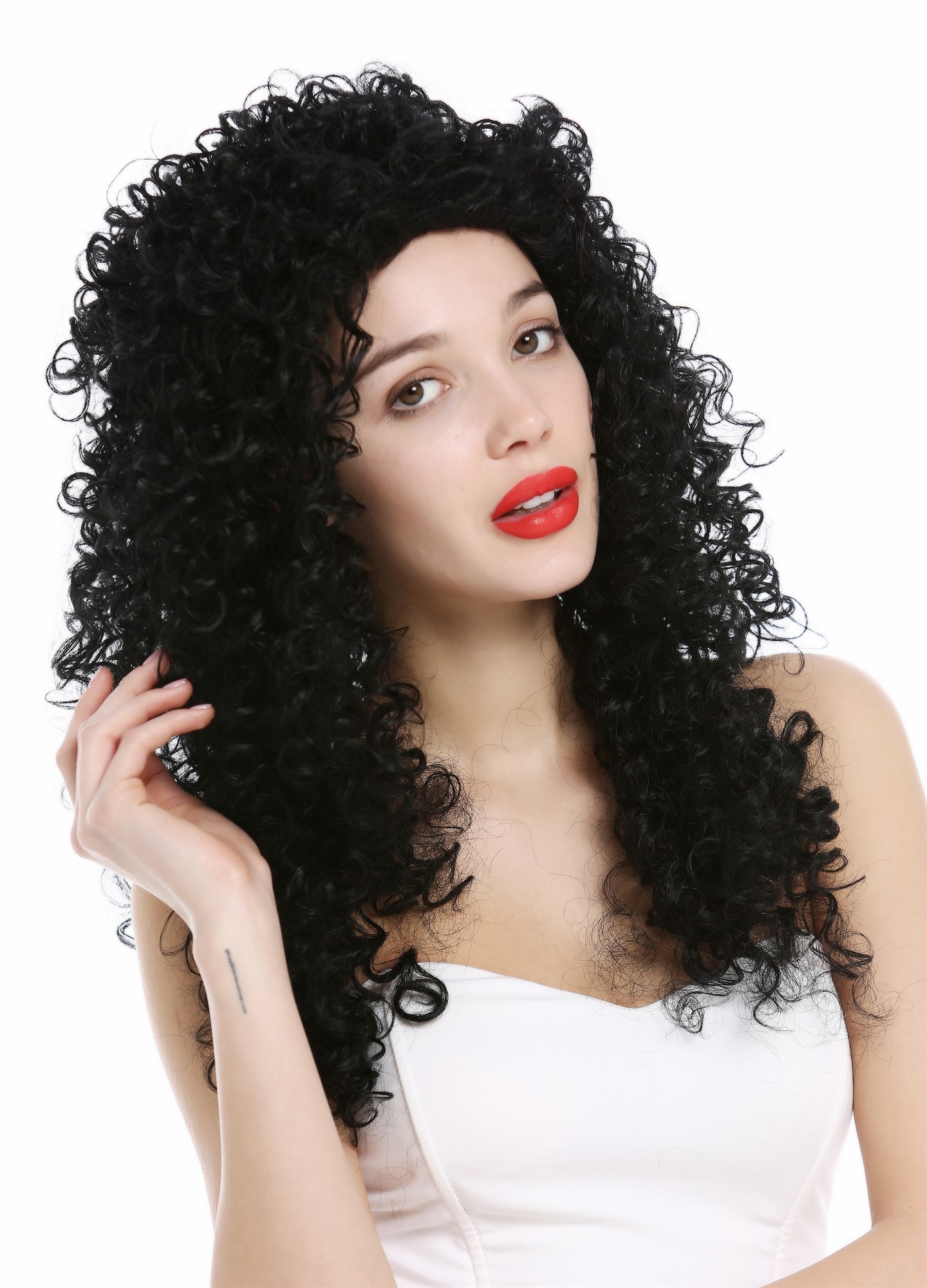 Lady Wig Women ´long very curly voluminous curls curled black VK-35, view 6, WIG ME UP: Your Perücken Online Shop Quality Wigs, Ladies, Black, curled, long