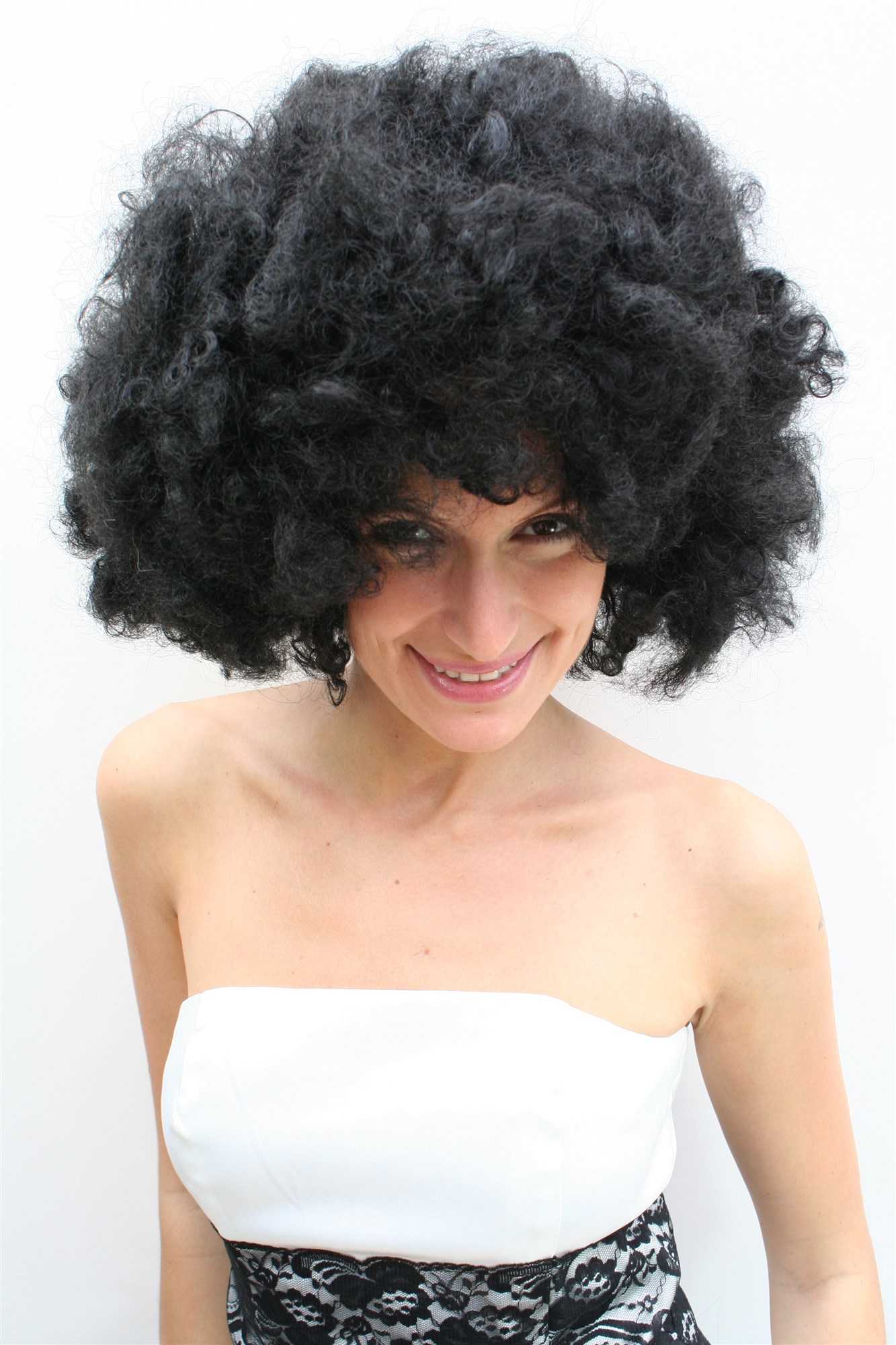 günstige Party Perücke, Afro-Perücke 70er 80er Jahre Motto Party Disco Afroperücke Herren Damen Unisex, Ansicht 2, WIG ME UP: Ihr Perücken Online Shop lockige Party Perücke verschiedene Farben kurze Haare für Damen