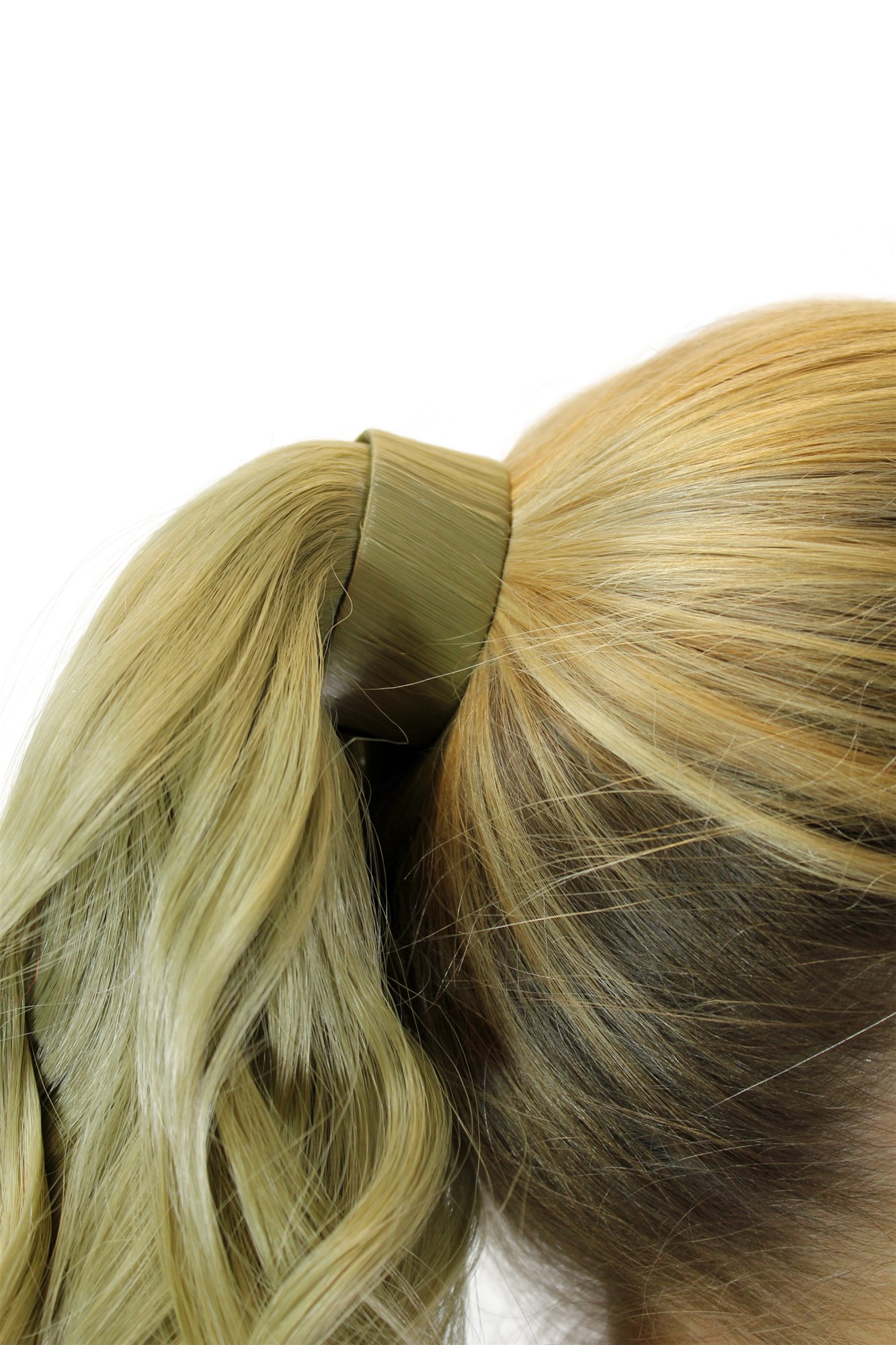 ROSY-24 Hairpiece PONYTAIL with comb and snapwrap long wavy slightly curled medium ash blond 18", view 4, WIG ME UP: Your Perücken Online Shop Ponytails, ash blonde, wavy, shoulder-length