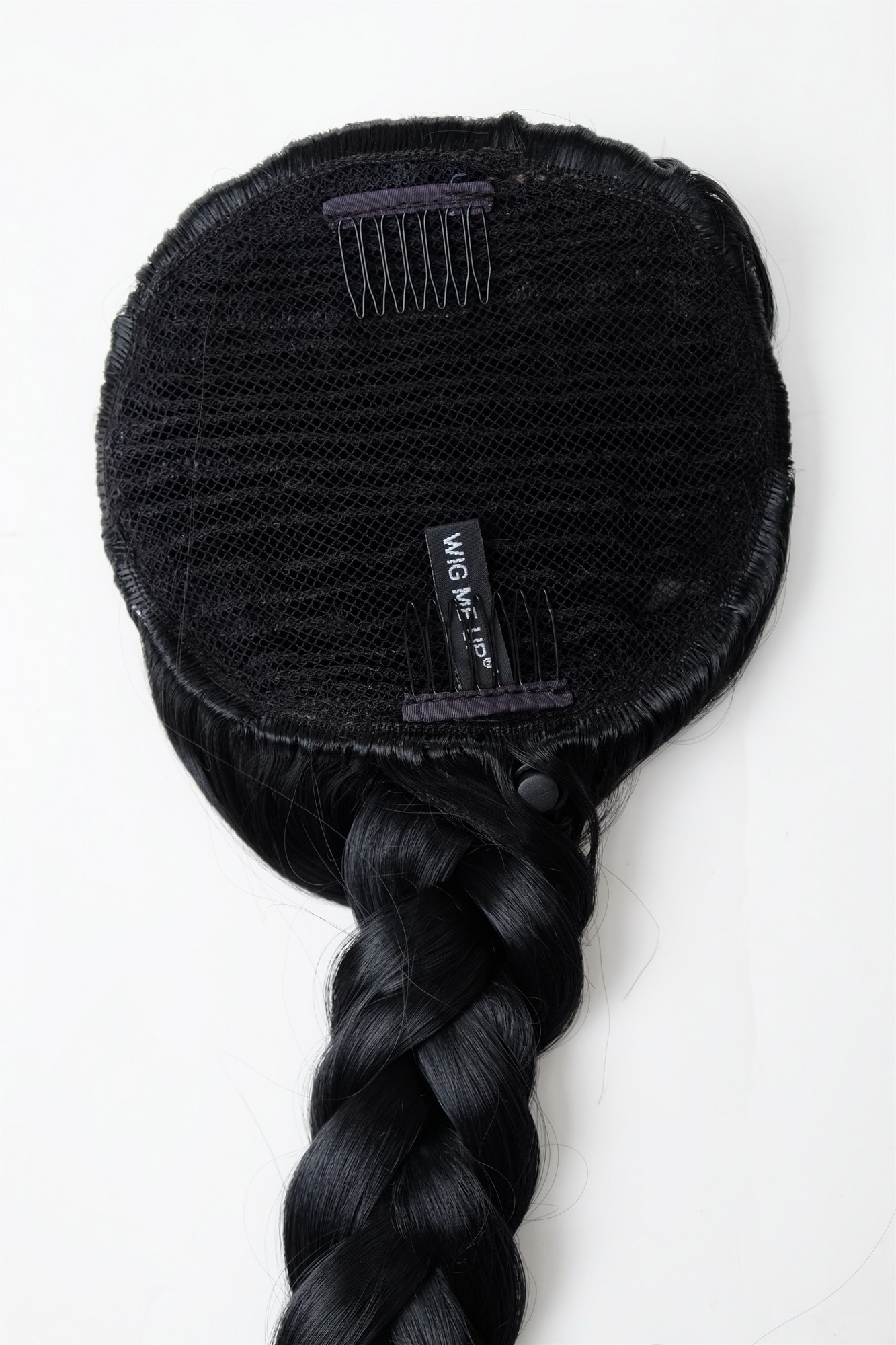 hochwertiges Haarteil Zopf geflochtenes Haar lang schwarz T1402-1, Ansicht 3, WIG ME UP: Ihr Perücken Online Shop geflochtenes Zopf-Haarteil Schwarz 70 cm lang