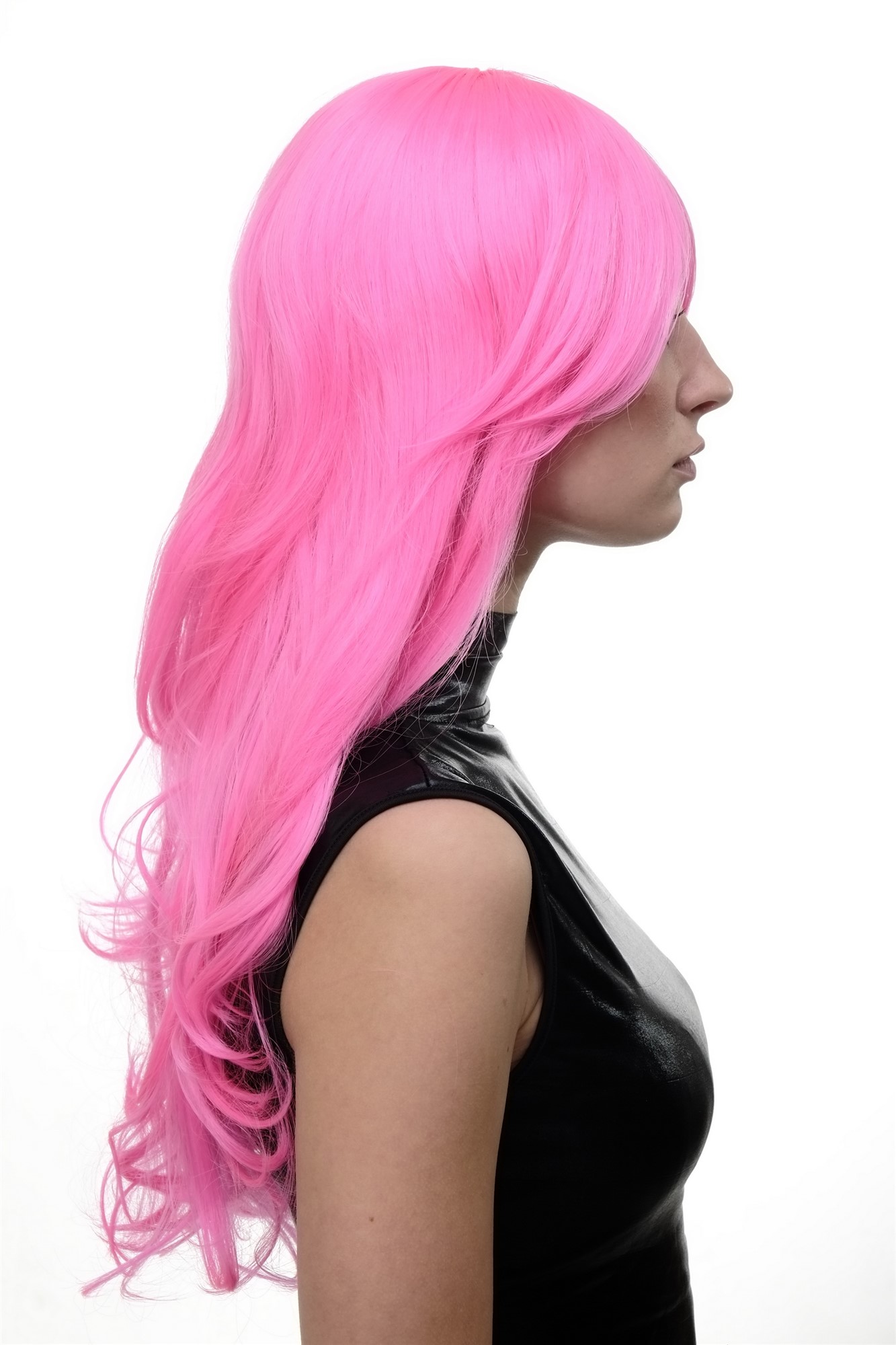 Glamorous & Excentric Lady  Wig pretty in pink middle parting long fringe straight to wavy, view 3, WIG ME UP: Your Perücken Online Shop Quality Wigs, Ladies, Pink, wavy, long