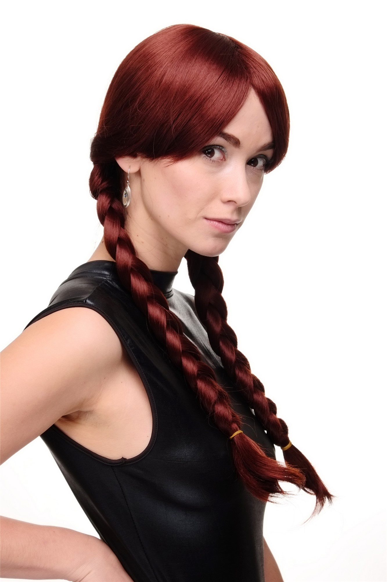 Quality Wigs, Ladies, golden-reddish brown, Braided, long