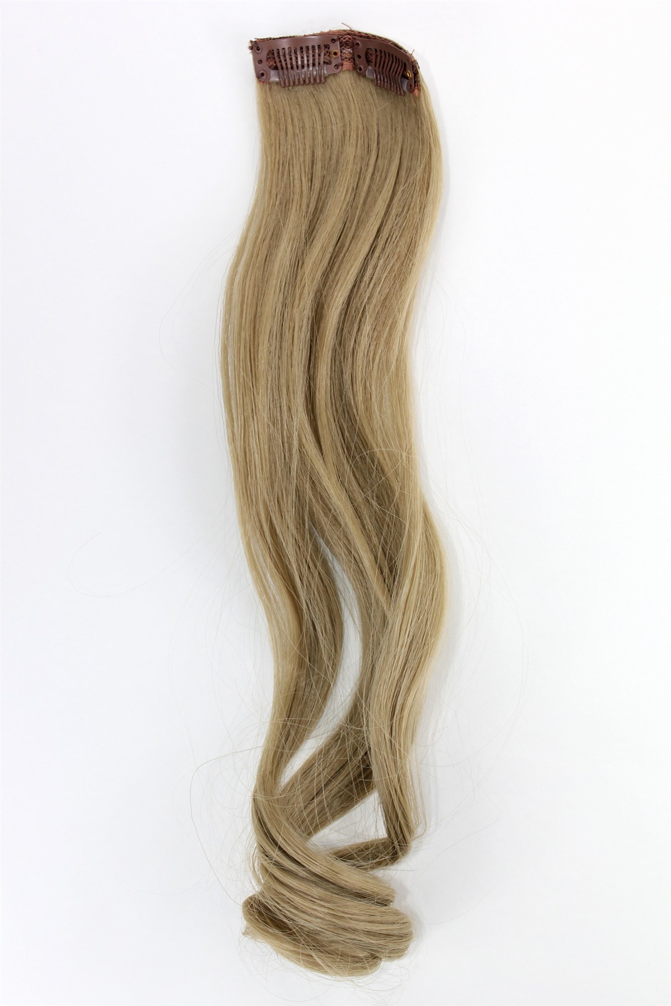 wellige Extensions Helles Aschblond 45 cm lang