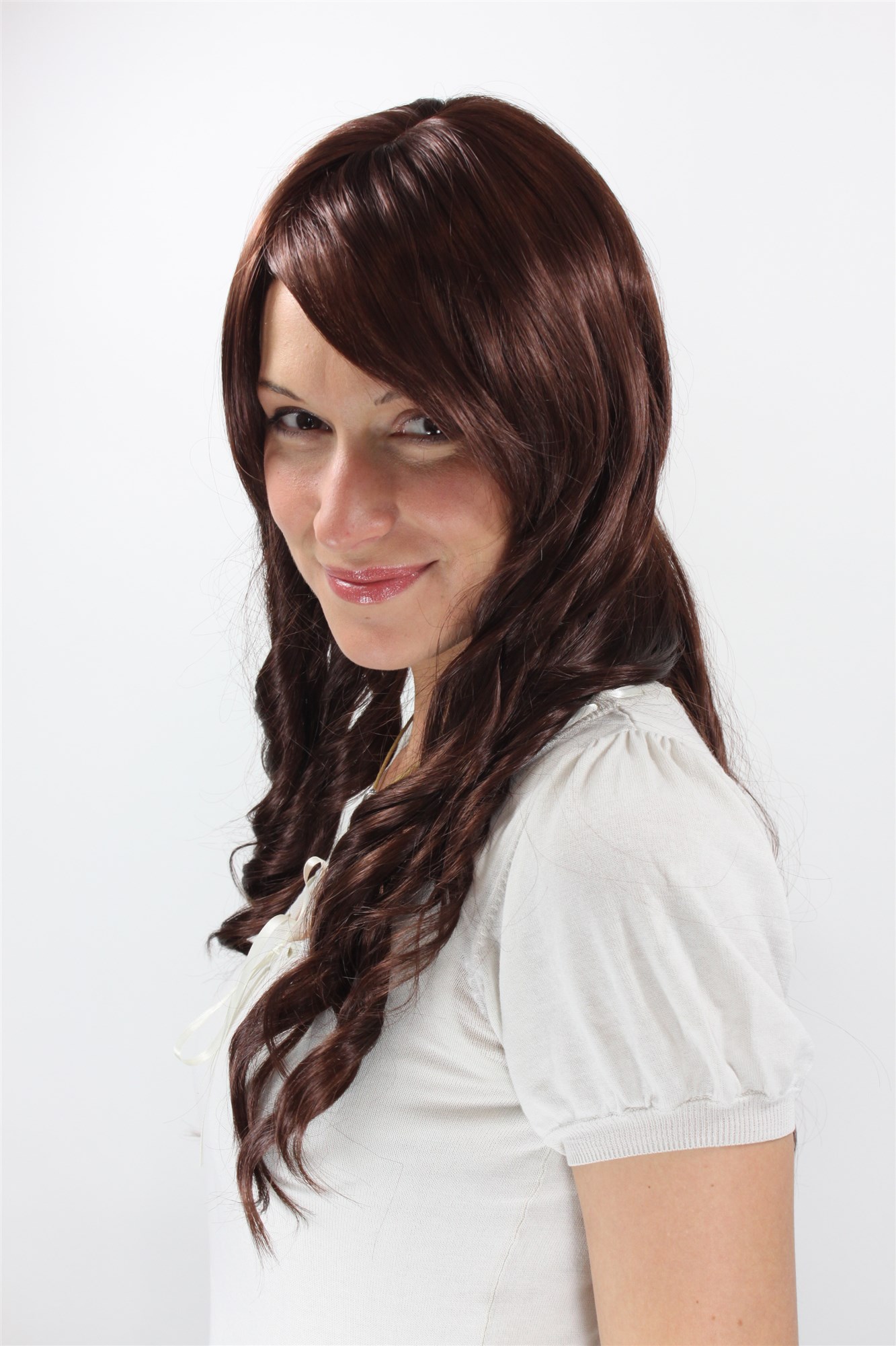 WIG slight Corkscrew Curls BROWN/BRUNETTE long (9340 Colour 33), view 2, WIG ME UP: Your Perücken Online Shop Quality Wigs, Ladies, chestnut, curled, long