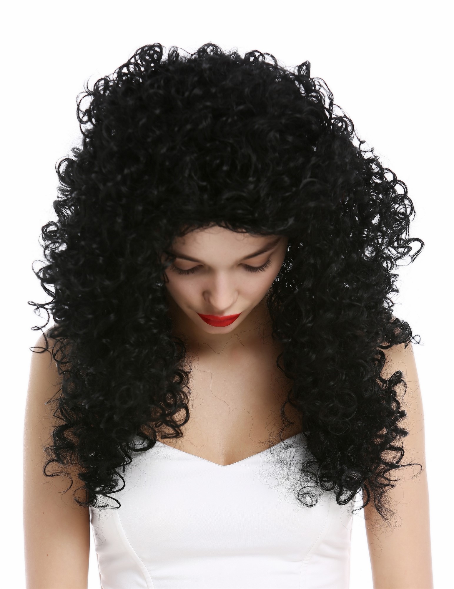 Lady Wig Women ´long very curly voluminous curls curled black VK-35, view 5, WIG ME UP: Your Perücken Online Shop Quality Wigs, Ladies, Black, curled, long