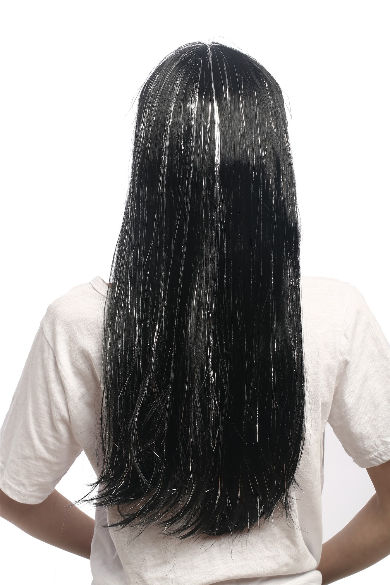 Party Wig, Ladies, Black, straight, long