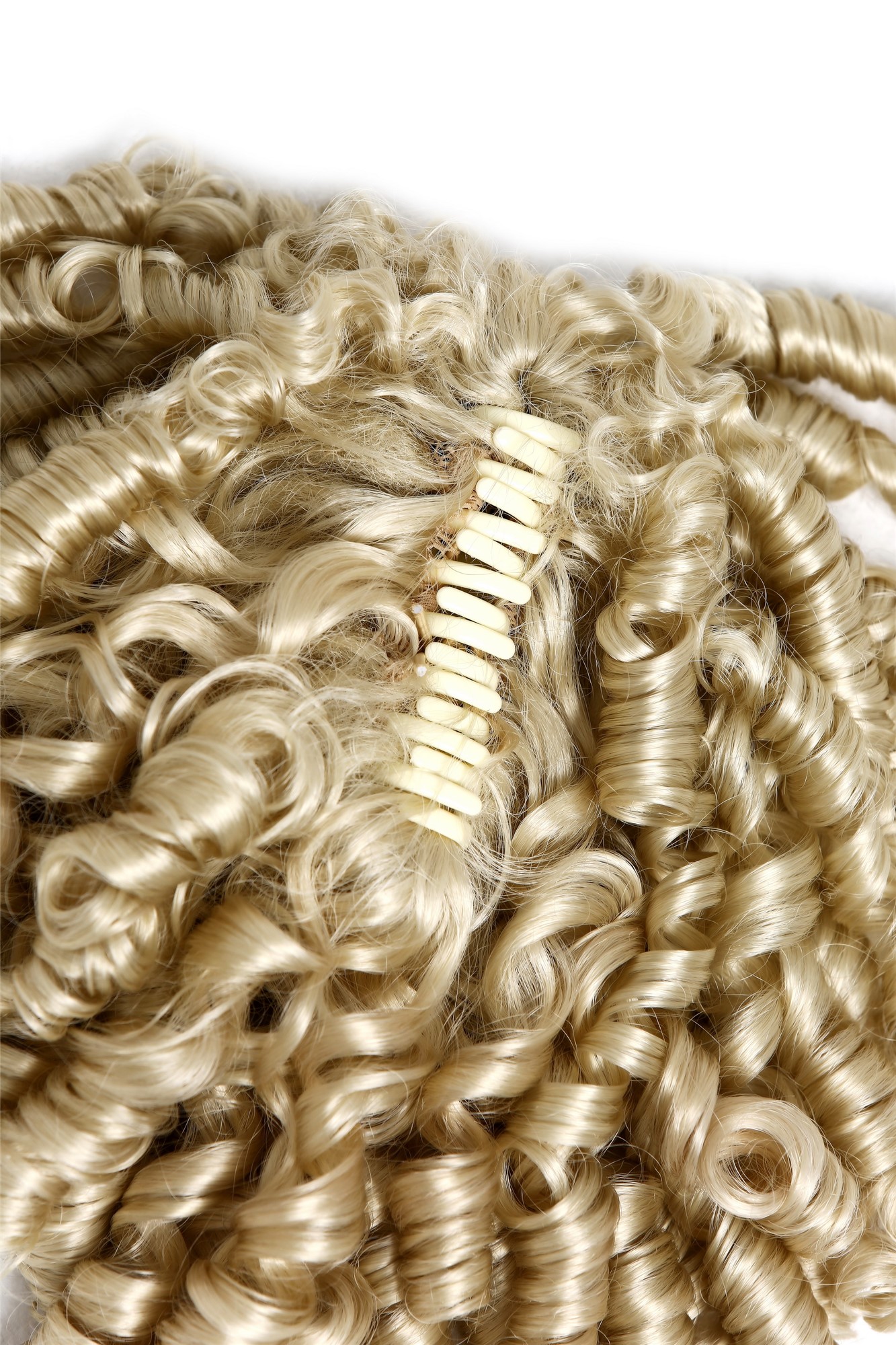 Ponytail Hairpiece baroque ringlets curls voluminous bright blonde N900A+2, view 5, WIG ME UP: Your Perücken Online Shop Ponytails, light blonde, curled, short