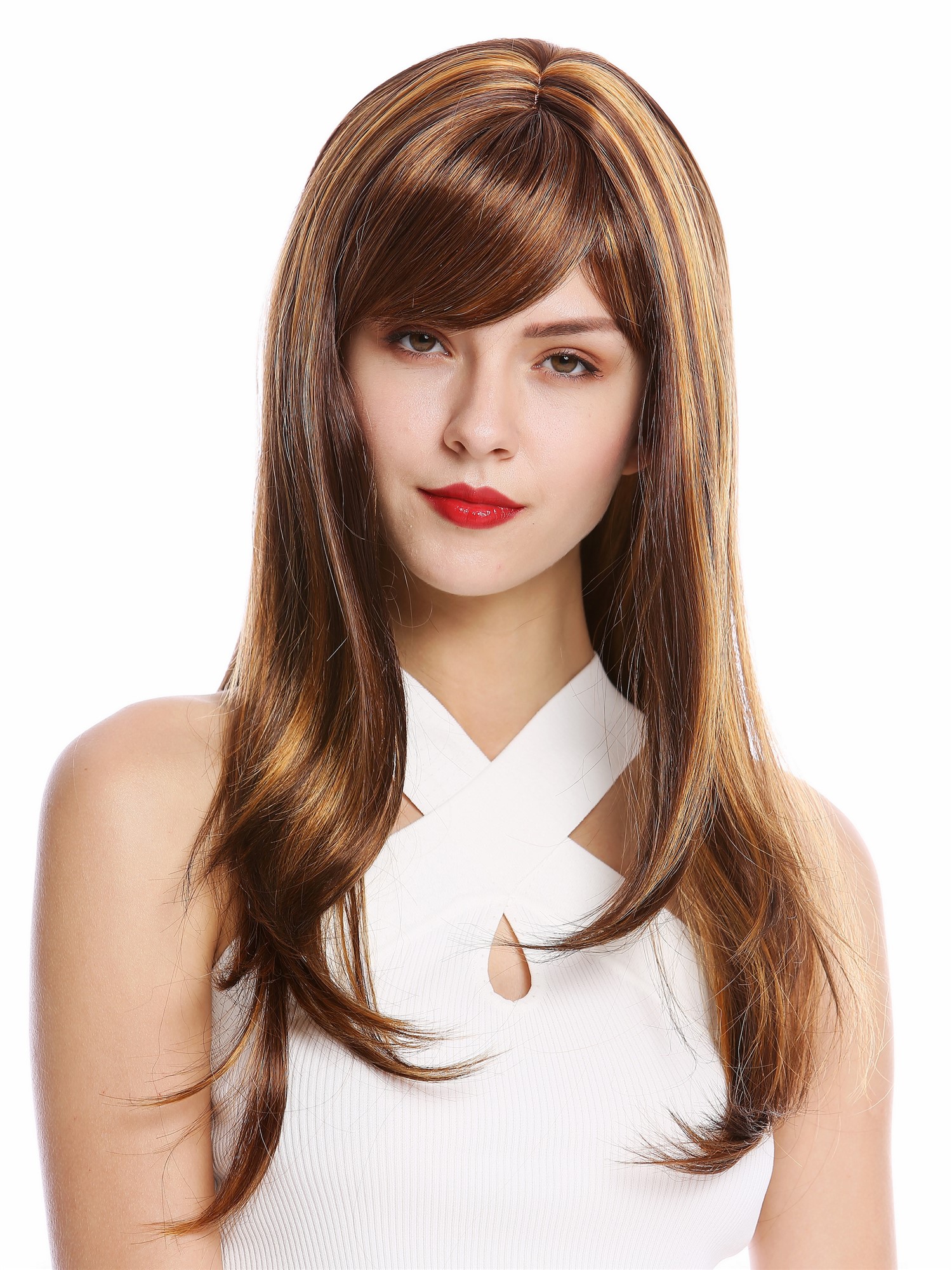 Quality Wigs, Ladies, brown mix, wavy, long