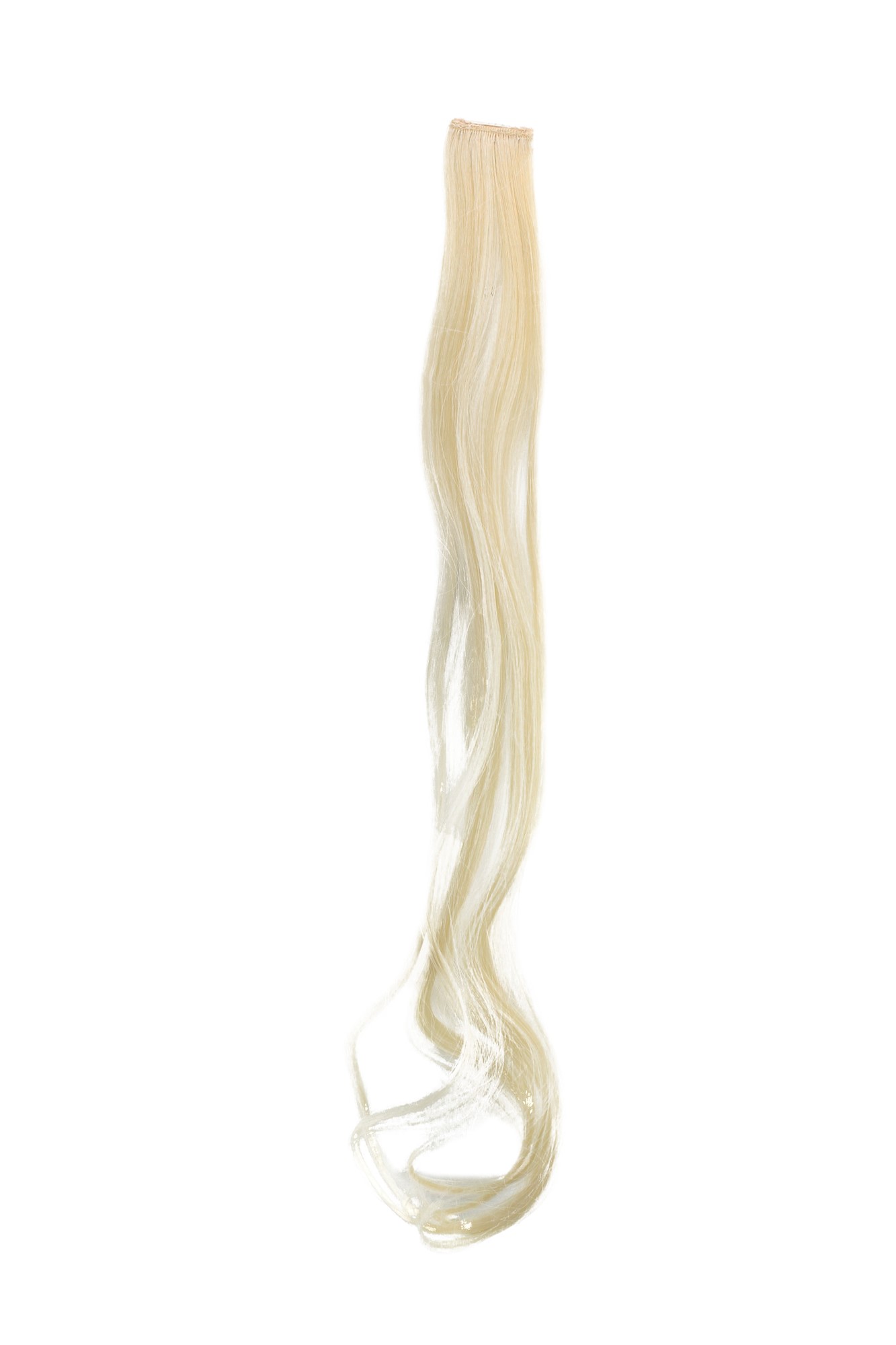 1 Clip Extension Strähne wellig 65 cm Hell-Blond YZF-P1C25-88, Vorderansicht, WIG ME UP: Ihr Perücken Online Shop wellige Extensions Hellblond 63 cm lang
