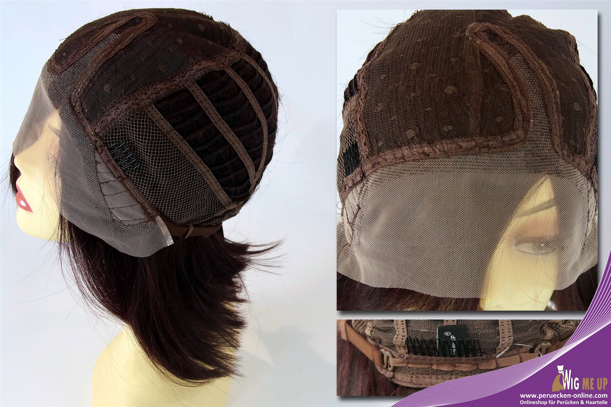 Quality Wigs, Ladies, eggplant red, straight, short