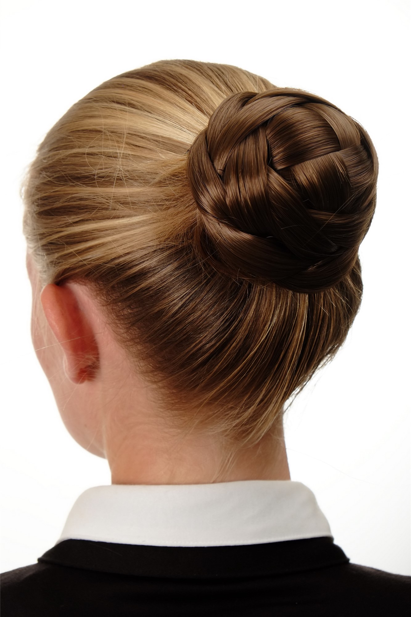 Haarknoten Haarteil Dutt geflochten Goldbraun Q399D-12, Ansicht 2, WIG ME UP: Ihr Perücken Online Shop geflochtener Dutt Haarteil Goldbraun