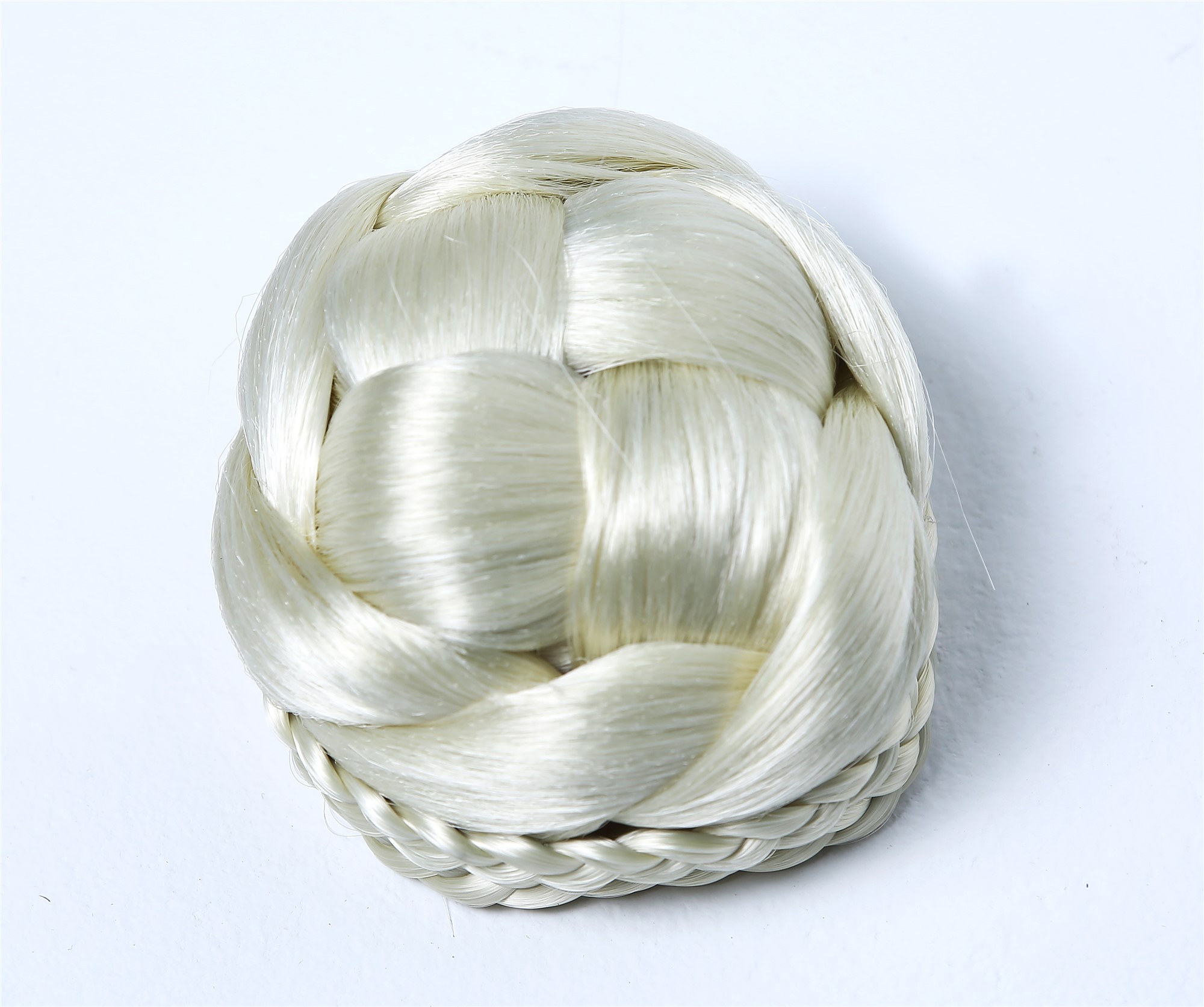 Dutt Haardutt Haarknoten Chignon traditionell geflochten Platin Lichtblond JL-3123L-613, Ansicht 4, WIG ME UP: Ihr Perücken Online Shop geflochtener Dutt Haarteil Platinblond