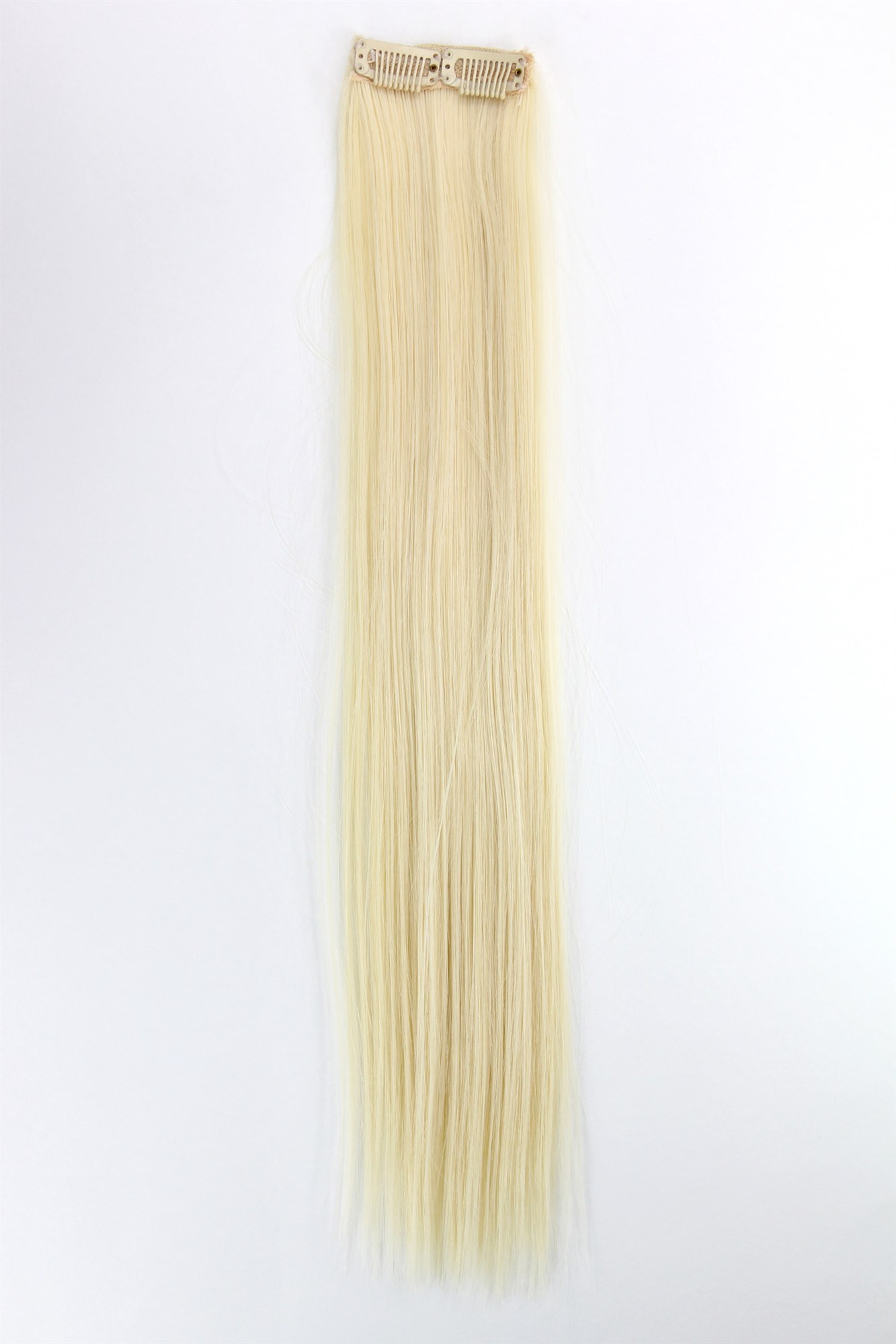 2 Clips Extension Strähne glatt 45 cm Lichtblond YZF-P2S18-613, Ansicht 2, WIG ME UP: Ihr Perücken Online Shop glatte Extensions Lichtblond 45 cm lang