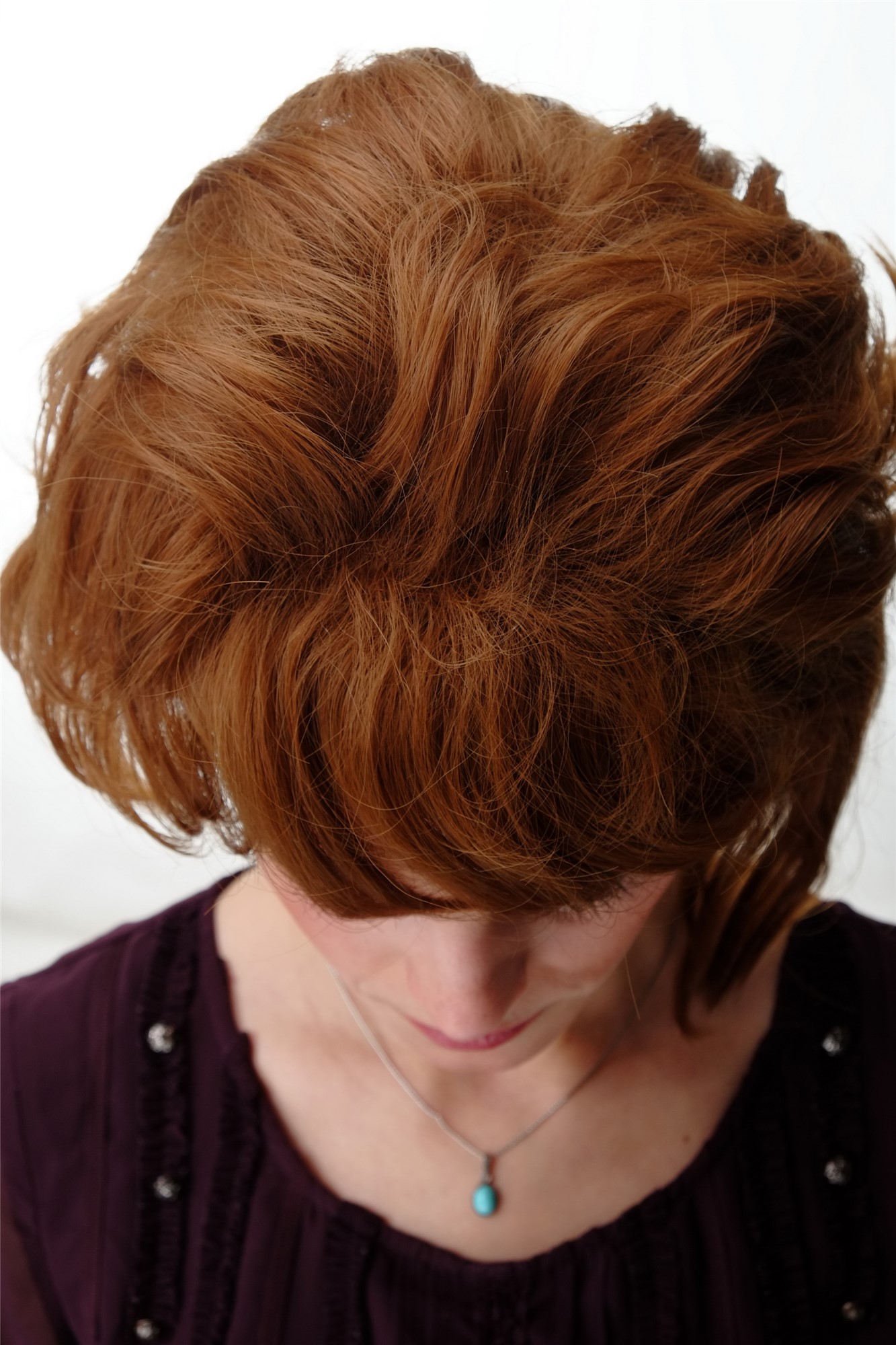 Lady women wig short wild teased up wavy reddish brown light auburn hair F2176A, view 5, WIG ME UP: Your Perücken Online Shop Quality Wigs, Ladies, Medium Rust Brown, wavy, short