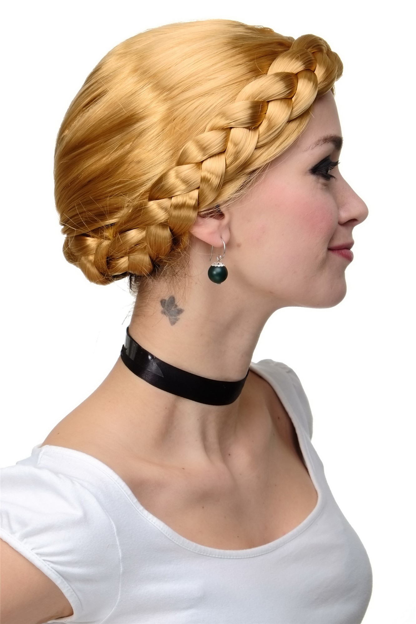 Party/Fancy Dress Wig Women Lady thick braid blond traditional German Ukrainian Russian Princess, view 2, WIG ME UP: Your Perücken Online Shop Party Wig, Ladies, Blonde, Braided, short