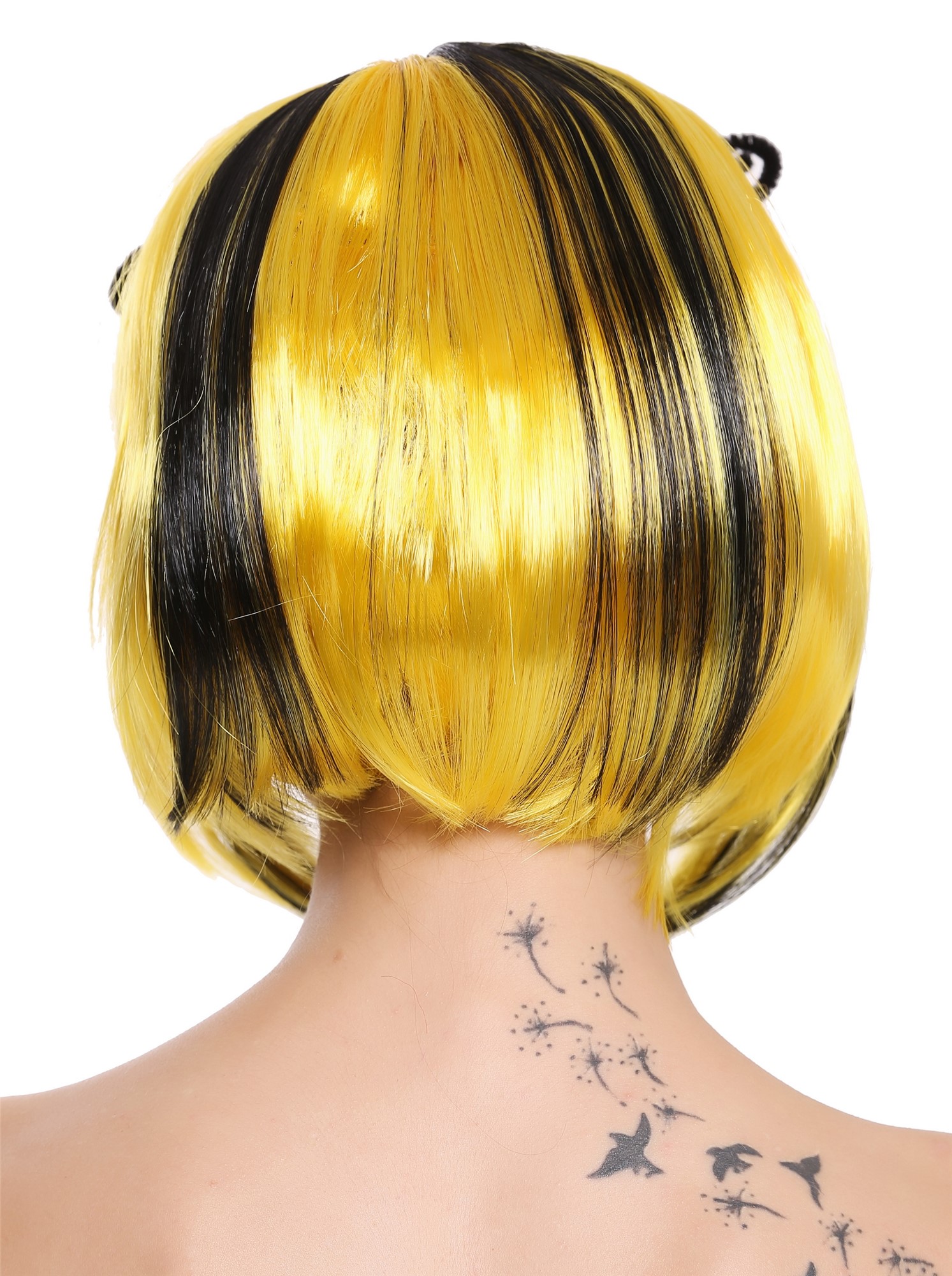 Party Wig, Ladies, yellow, black, straight, short