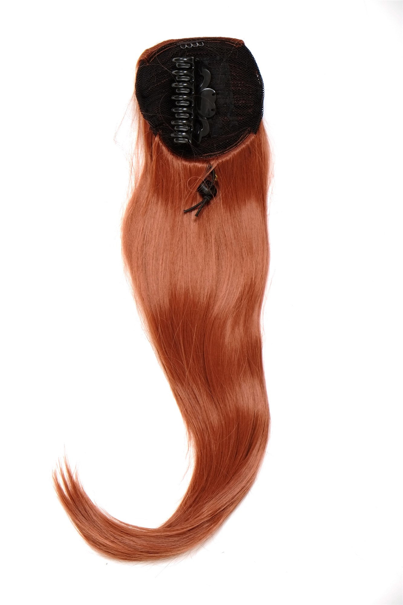 Ponytail clamp combs string straight voluminous very long dark copper red WK06, view 2, WIG ME UP: Your Perücken Online Shop Ponytails, copper, straight, long