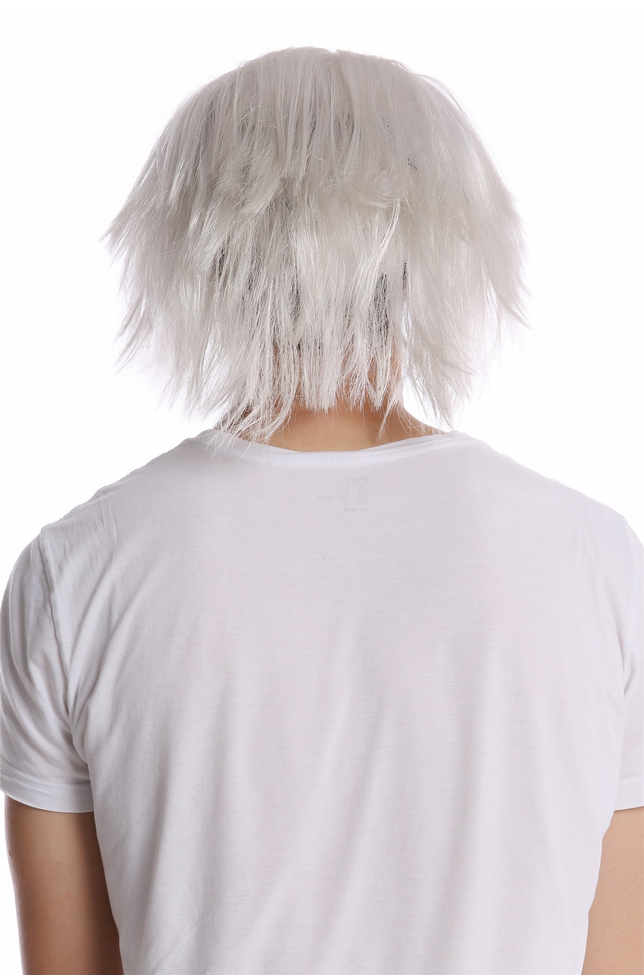 günstige Party Perücke, Perücke Halbglatze Alter Opa Professor 91124-ZA68, Ansicht 3, WIG ME UP: Ihr Perücken Online Shop glatte Party Perücke Blütenweiß kurze Haare für Herren