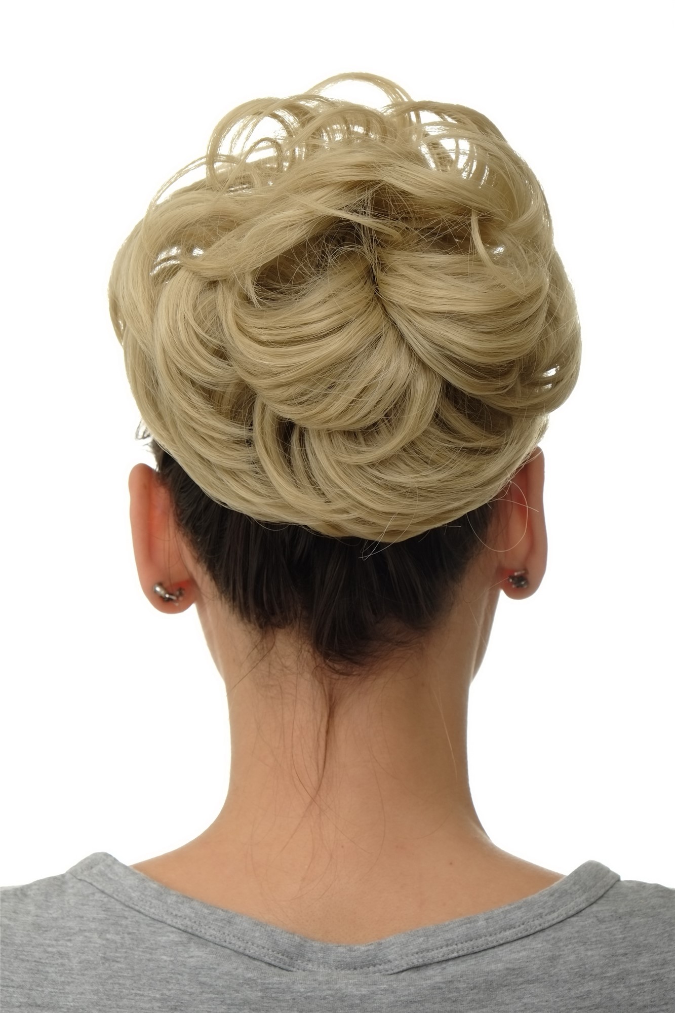 Haarteil Dutt Haarrose Buschig Hell-Honigblond Q840-16, Ansicht 4, WIG ME UP: Ihr Perücken Online Shop lockiger Dutt Haarteil Hell-Honigblond