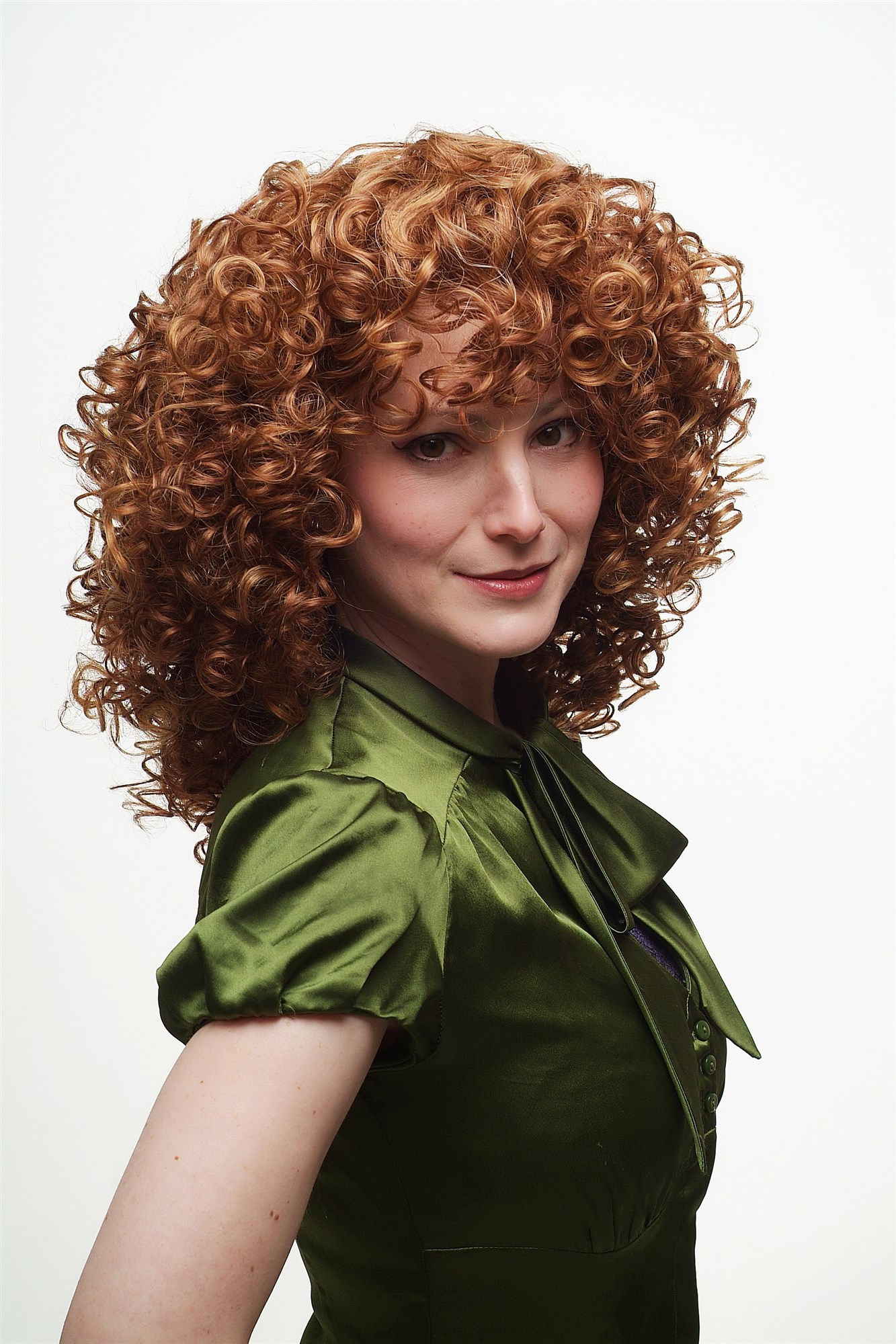 Incredible Curls and Volume! Lady  Wig red blonde mixed curly SA042-350/144, view 2, WIG ME UP: Your Perücken Online Shop Quality Wigs, Ladies, copper red-yellow blonde mix, curled, shoulder-length