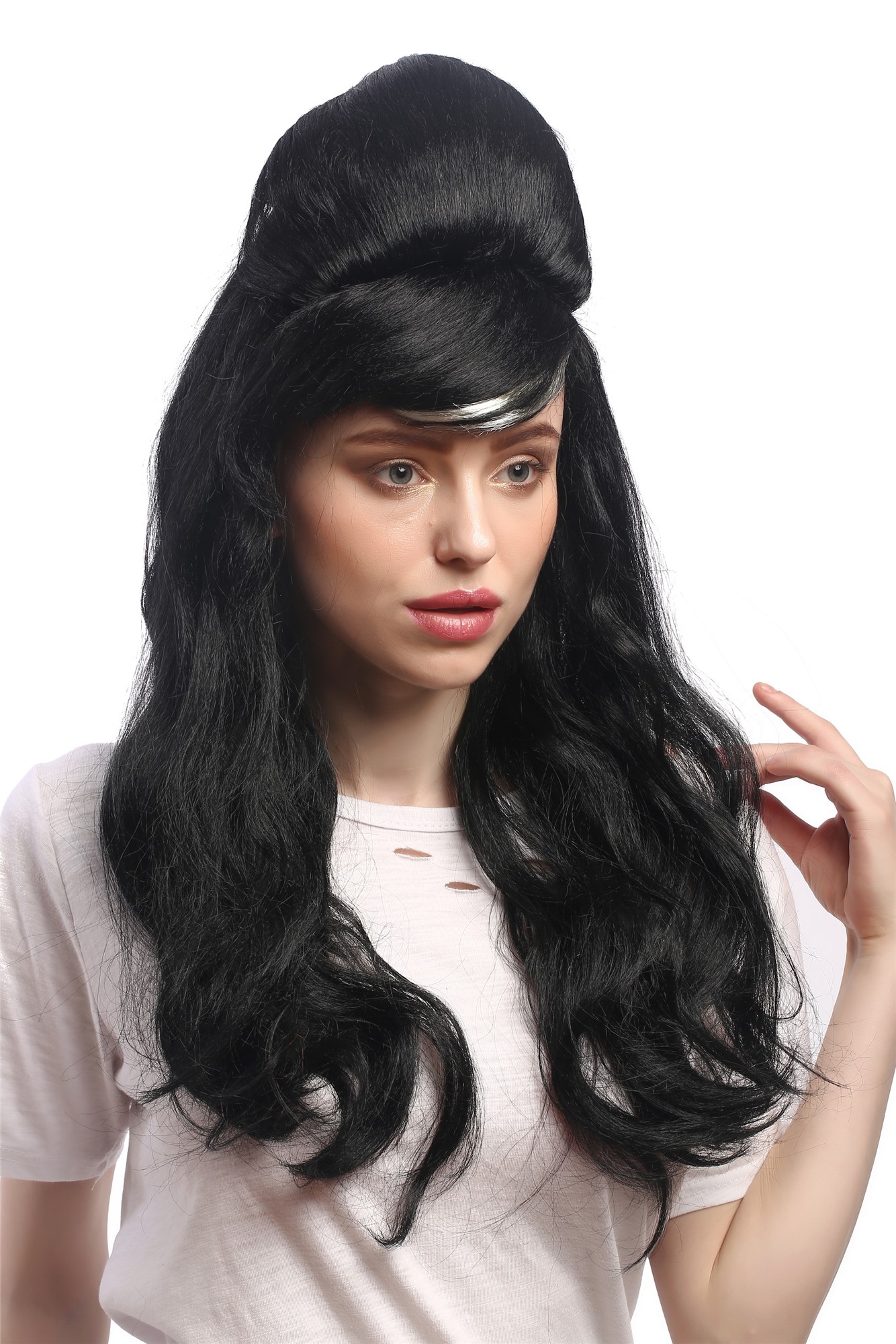 Party Wig, Ladies, Black, straight, long