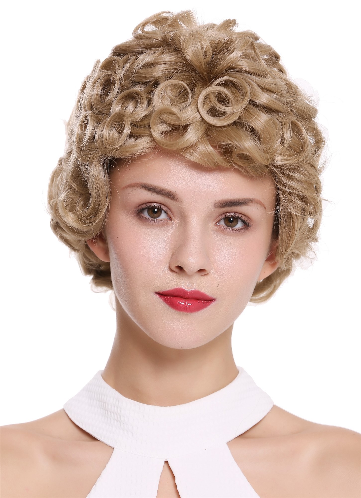Lady wig monofilament handmade short curls curly dark blonde DW2308-FHT-MF, view 2, WIG ME UP: Your Perücken Online Shop Quality Wigs, Ladies, ash blonde, curled, short