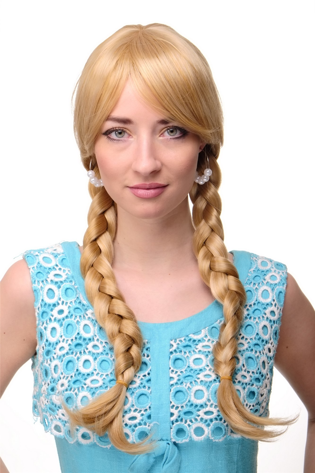 Quality Wigs, Ladies, blond mix, Braided, long