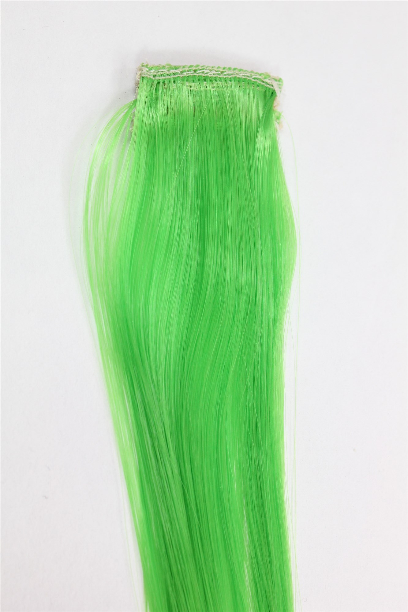 1 Clip-In Extension Strähne glatt 45 cm Neongrün YZF-P1S18-TF2605, Ansicht 3, WIG ME UP: Ihr Perücken Online Shop glatte Extensions Neongrün 45 cm lang