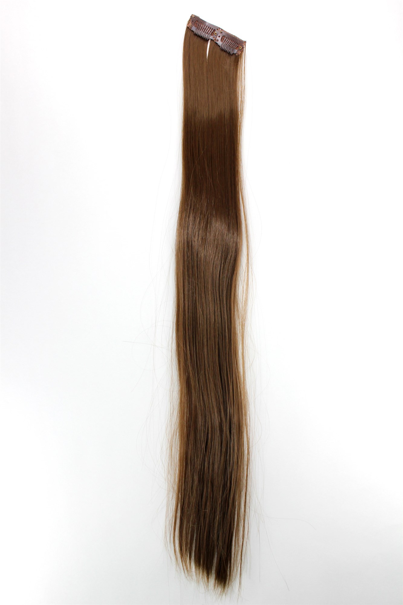 glatte Extensions Hellbraun 63 cm lang