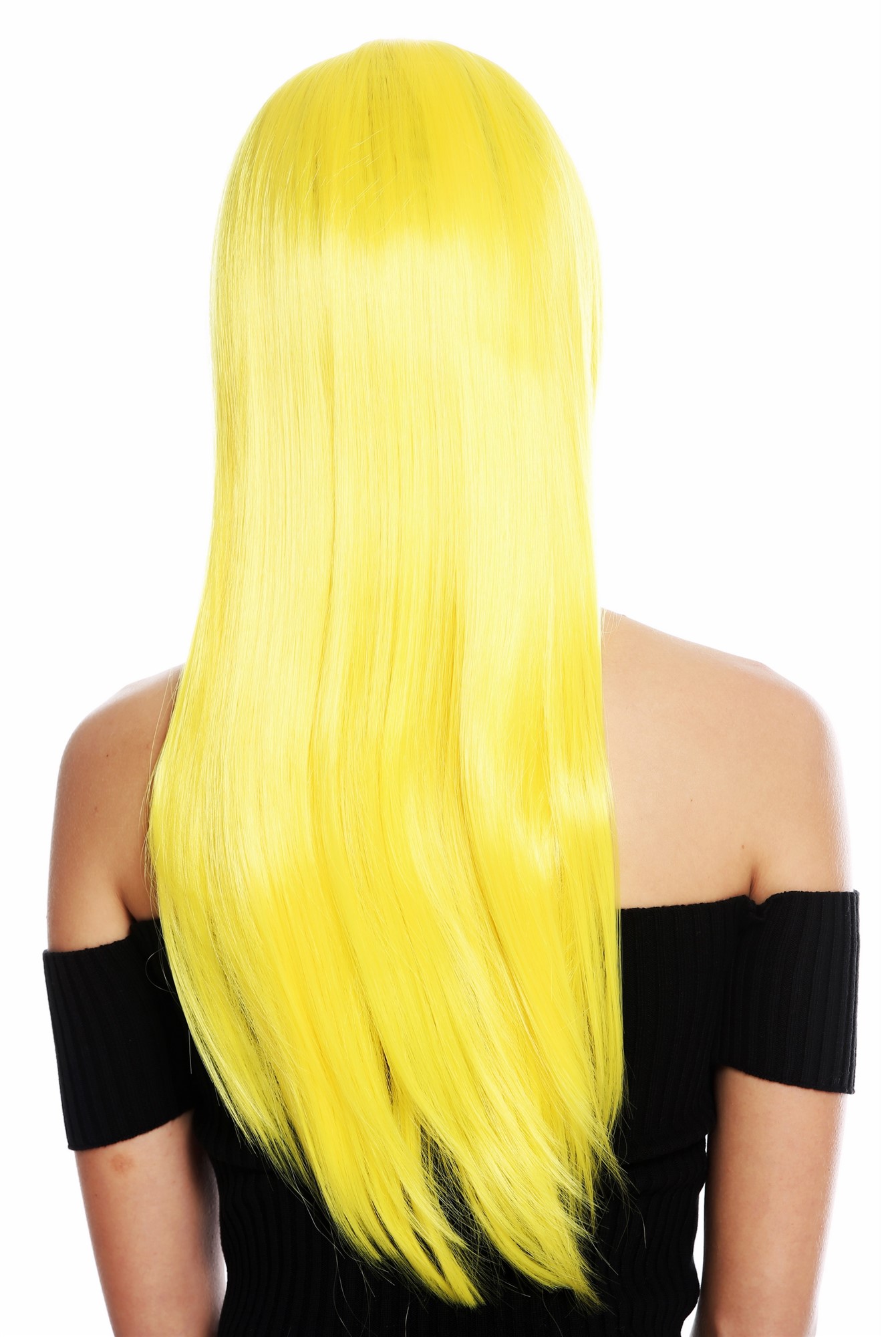 Women's wig lady cosplay long sleek fringe parted parting yellow YZF-41062, view 4, WIG ME UP: Your Perücken Online Shop Quality Wigs, Ladies, neon yellow, straight, long