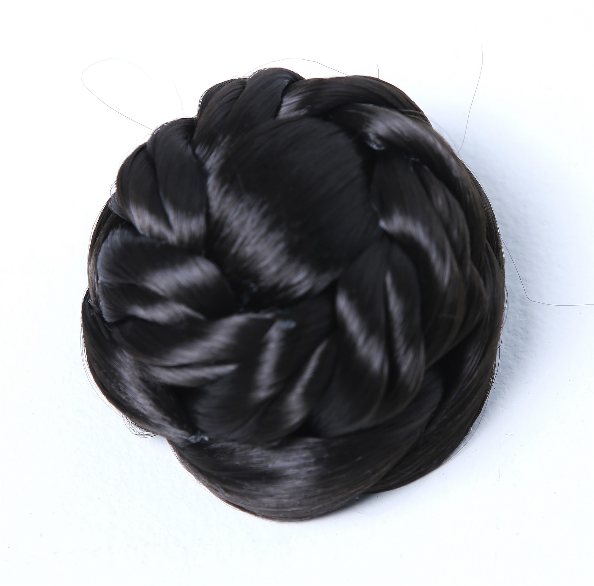 Dutt Haardutt Haarknoten Chignon traditionell geflochten Dunkelbraun TYD-0031-4, Ansicht 4, WIG ME UP: Ihr Perücken Online Shop geflochtener Dutt Haarteil Dunkelbraun
