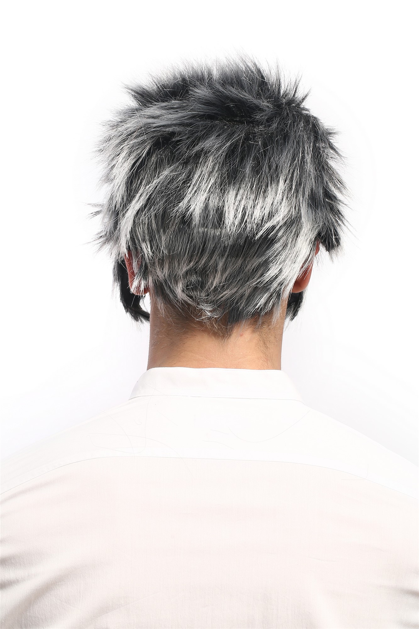 Party Wig, Men, Grey, wavy, short