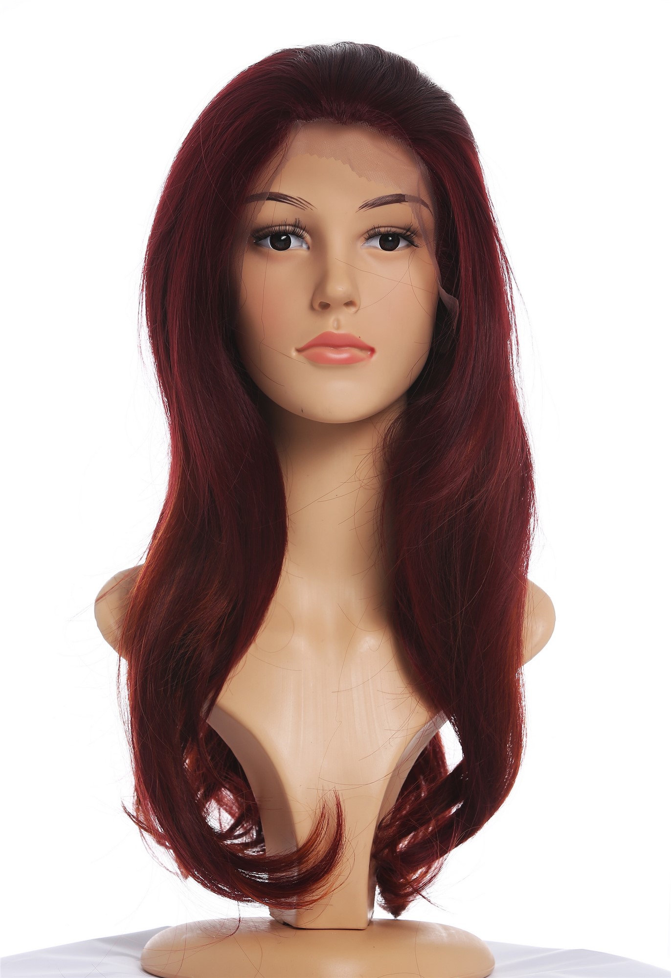 Lady wig lace front long sleek layered Bordeaux copper orange red mix TYM-922-LF, view 7, WIG ME UP: Your Perücken Online Shop Quality Wigs, Ladies, red mix, wavy, long