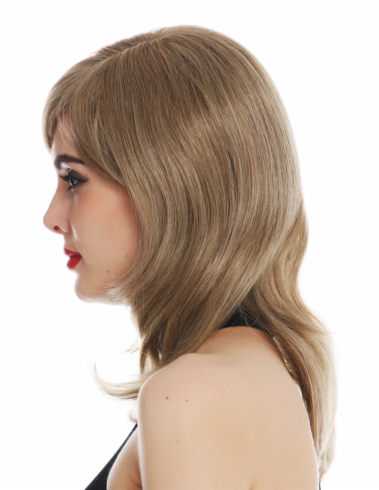 Lady wig mono parting shoulder length sleek dark blonde highlights DW2283-HS-MT, view 4, WIG ME UP: Your Perücken Online Shop Quality Wigs, Ladies, blond mix, straight, shoulder-length