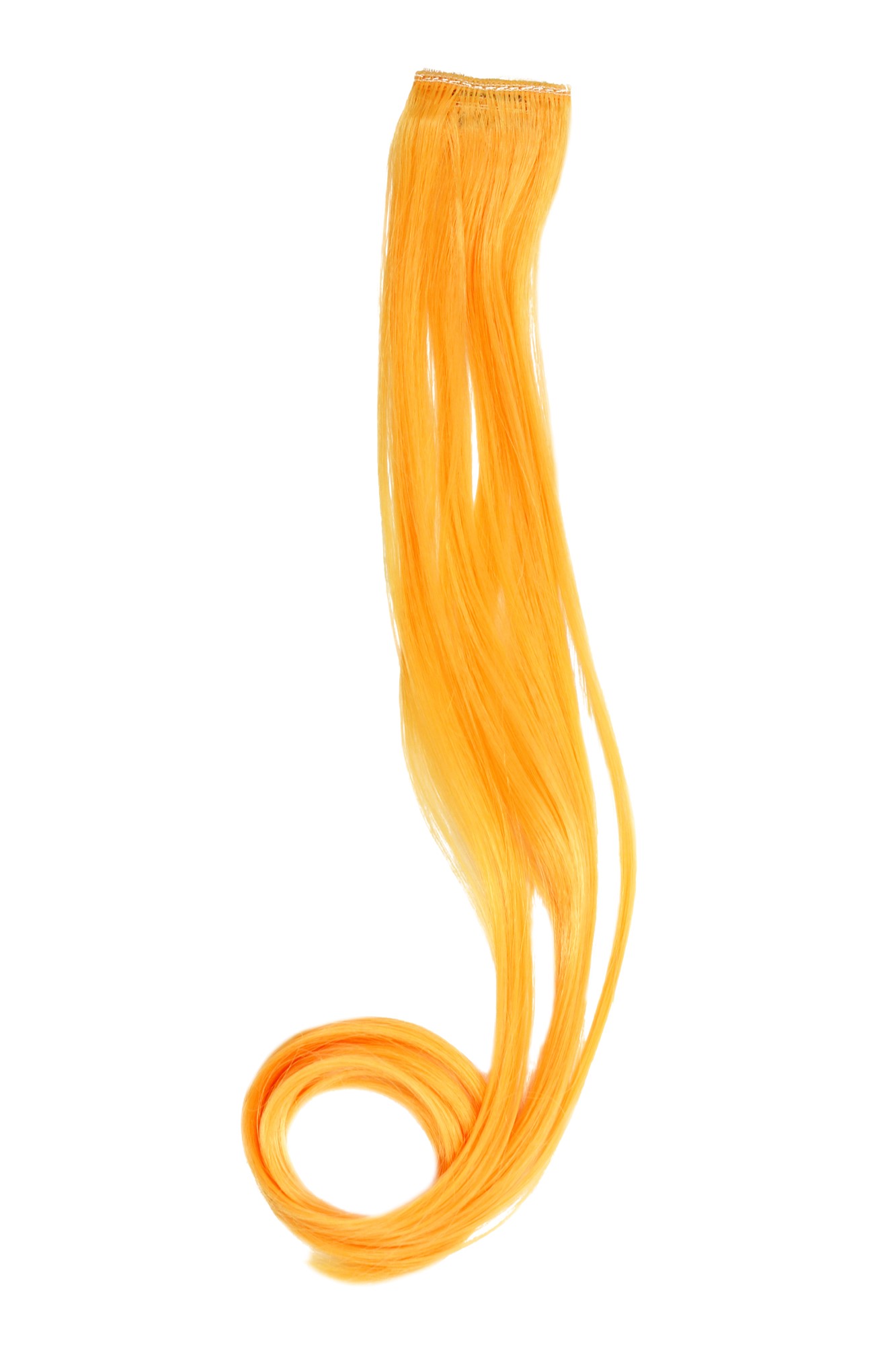 1 Clip-In Extension Strähne wellig Orange YZF-P1C18-T1064, Vorderansicht, WIG ME UP: Ihr Perücken Online Shop wellige Extensions Orange 45 cm lang