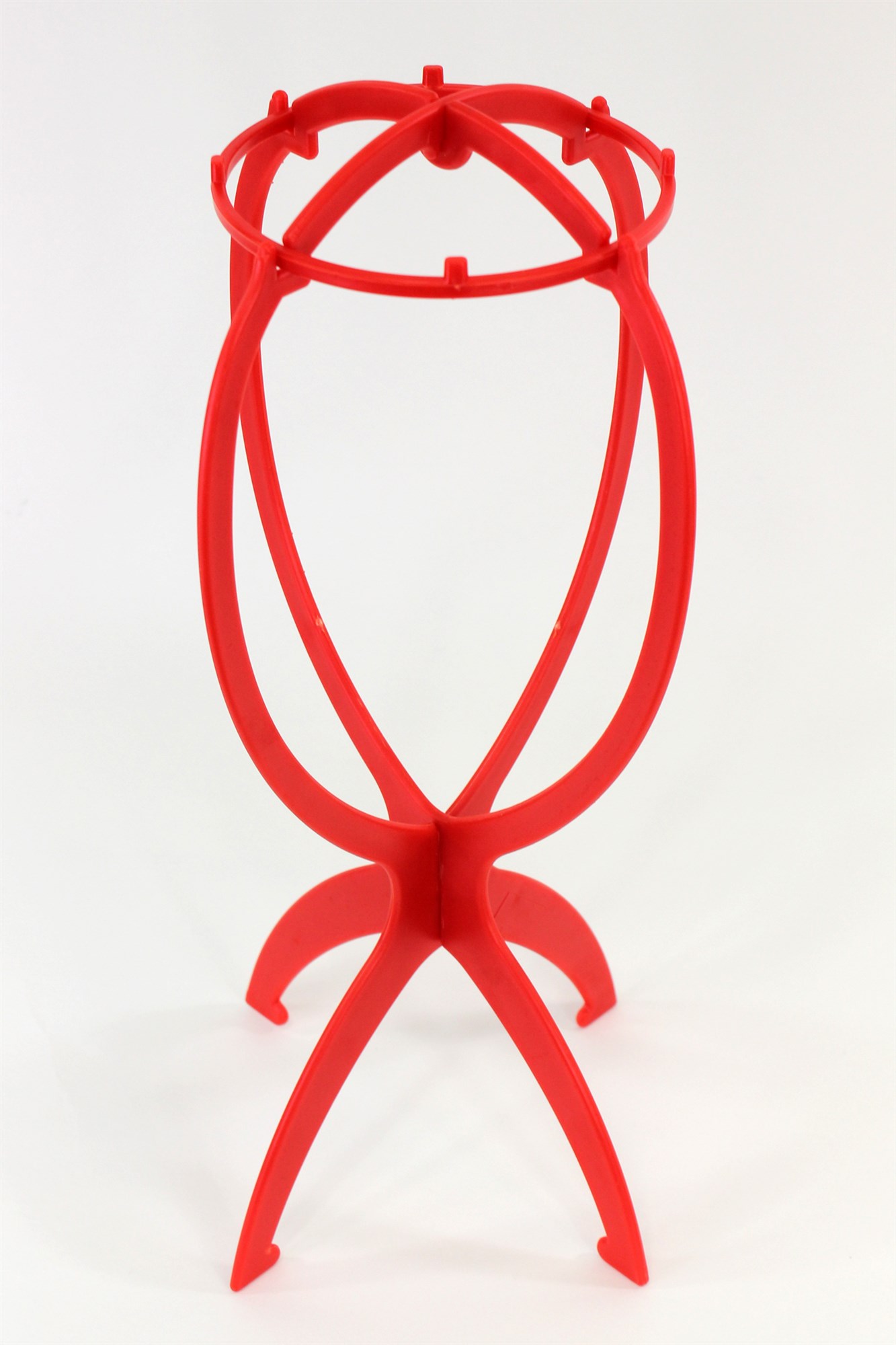 Plastic wig stand, wig display and hold, red M16, view 3, WIG ME UP: Your Perücken Online Shop Mannequin Heads