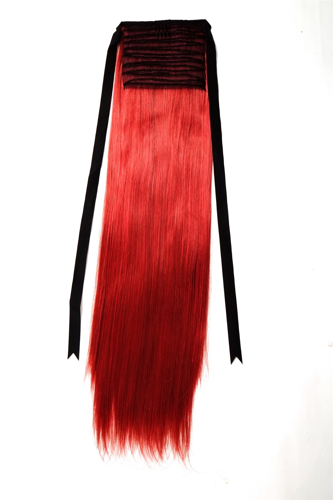 Ponytails, red mix, straight, long